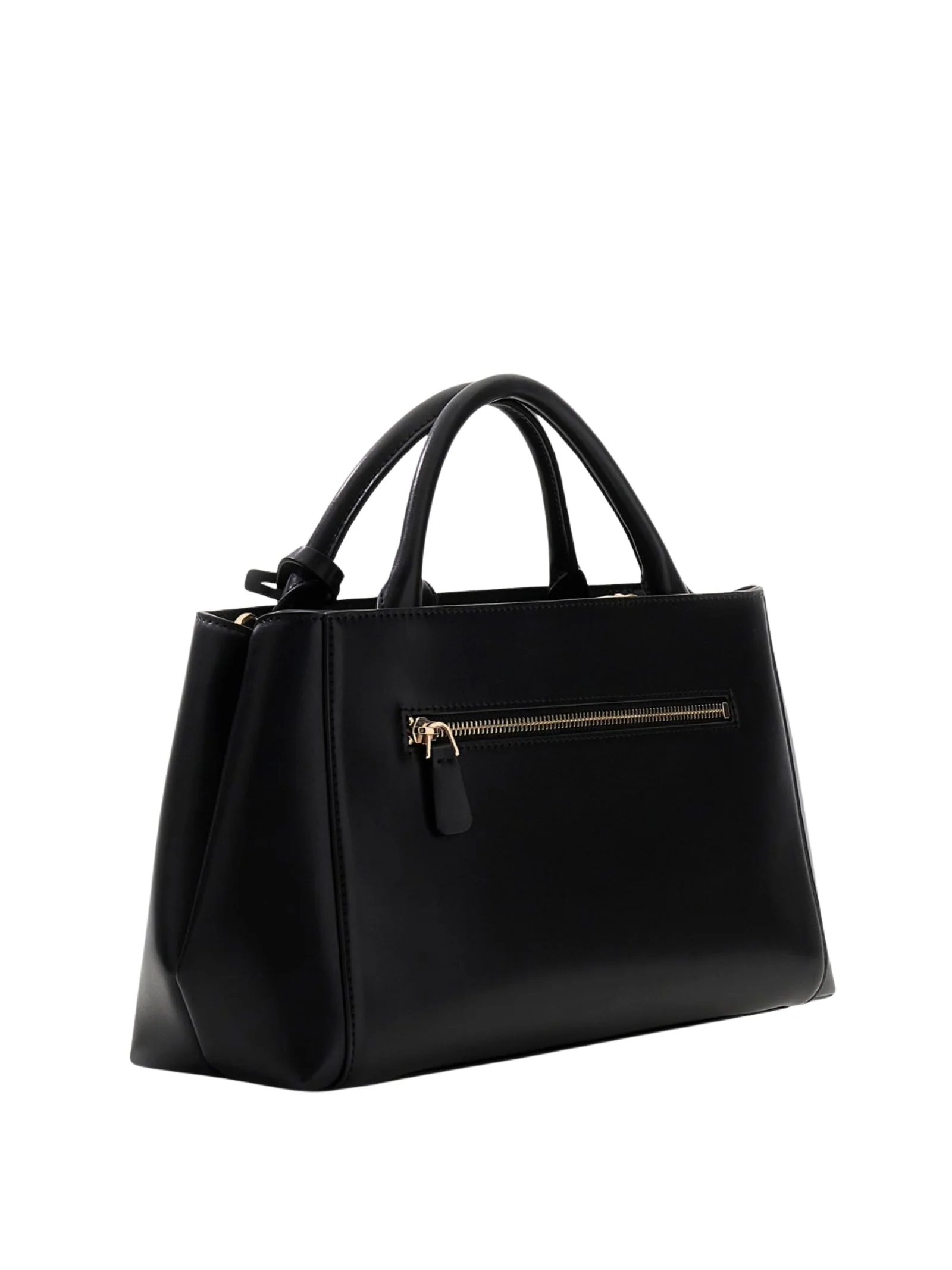 Borsa a mano Guess nera con logo G frontale e lucchetto - Image 2