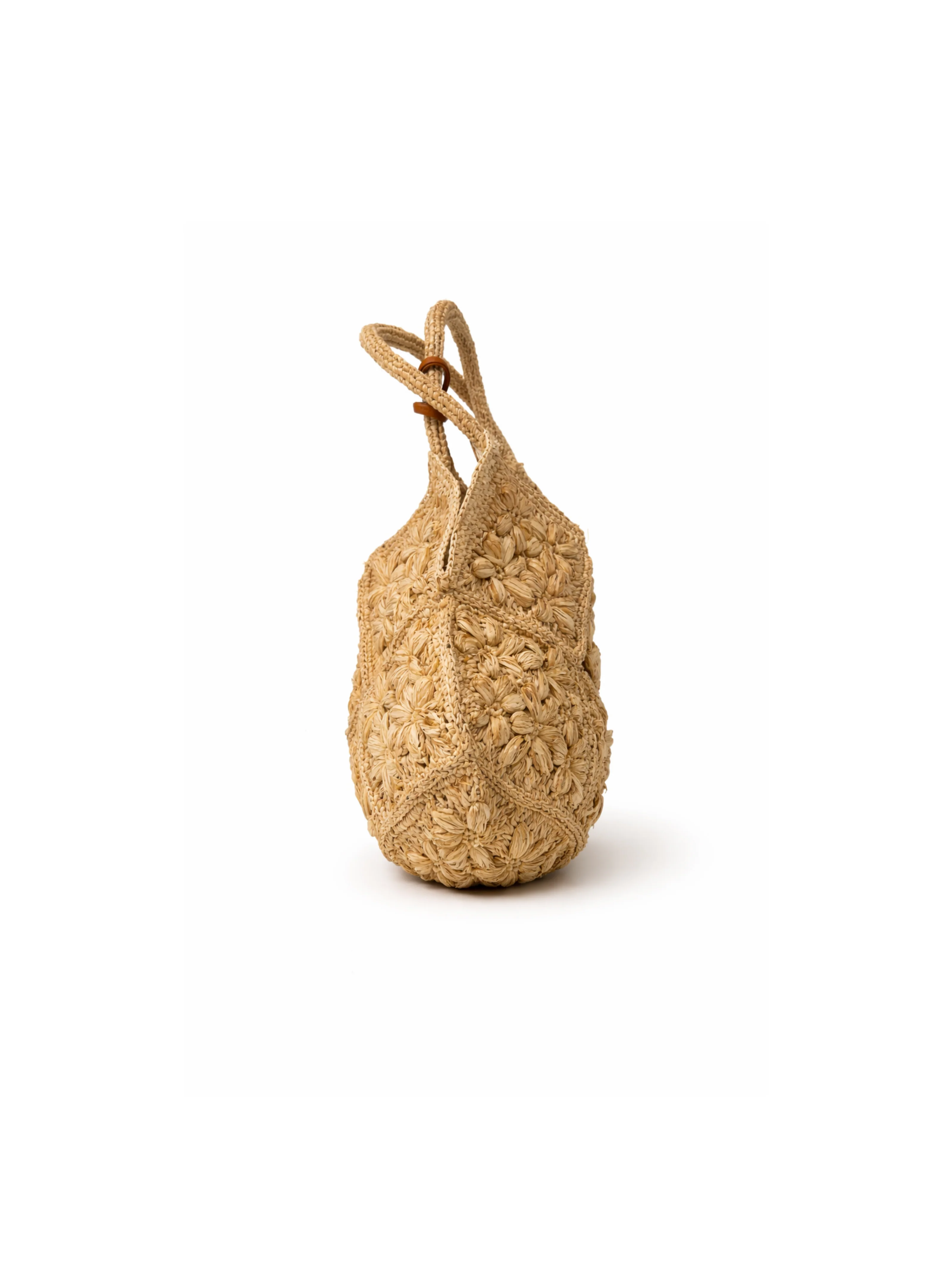 Borsa a mano in paglia Pho Firenze beige con pochette - Image 2