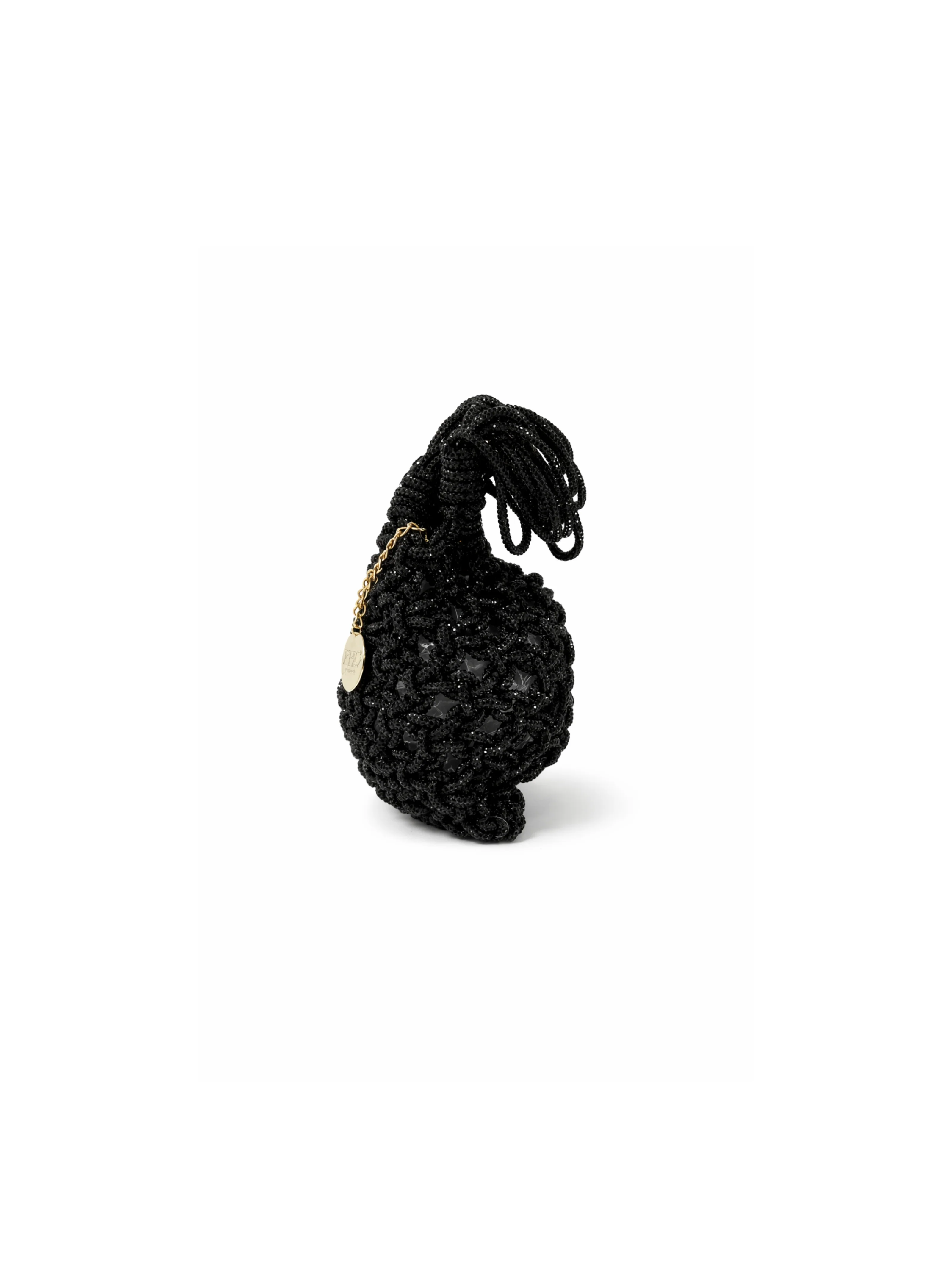 Borsa a mano intrecciata Pho Firenze nero in lurex - Image 2
