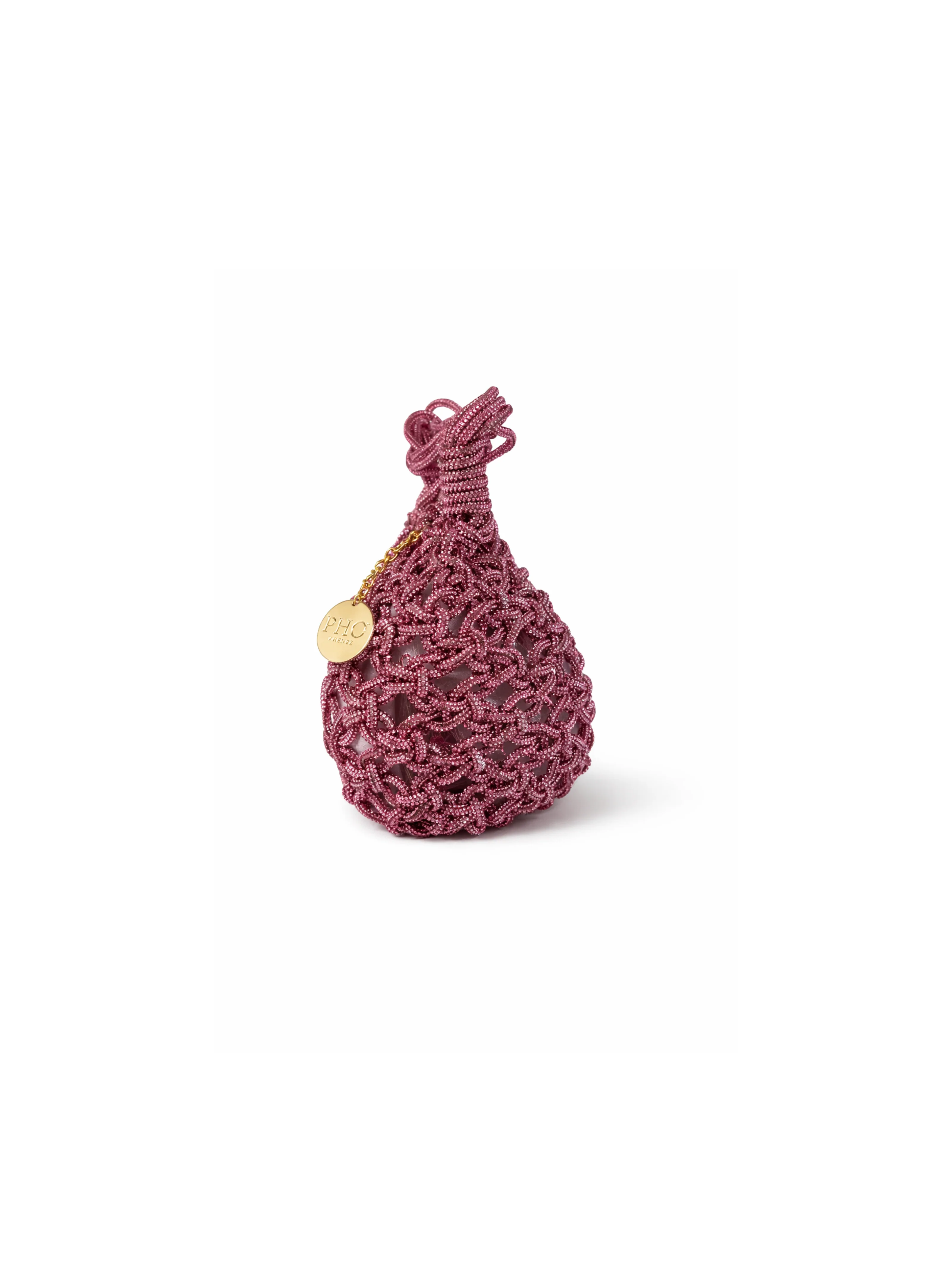 Borsa a mano intrecciata Pho Firenze rosa in lurex - Image 2