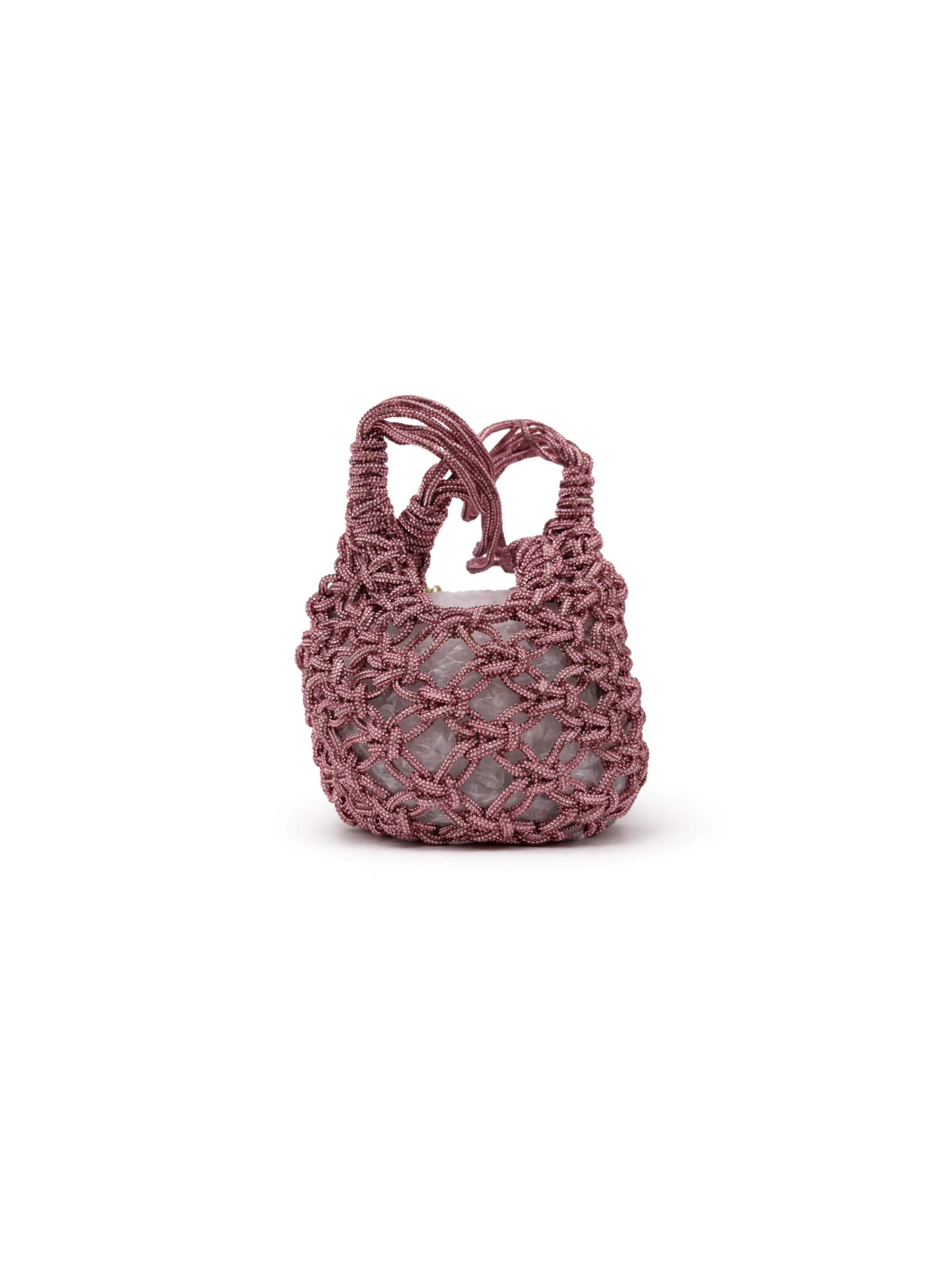 Borsa a mano intrecciata Pho Firenze rosa in lurex - Image 3