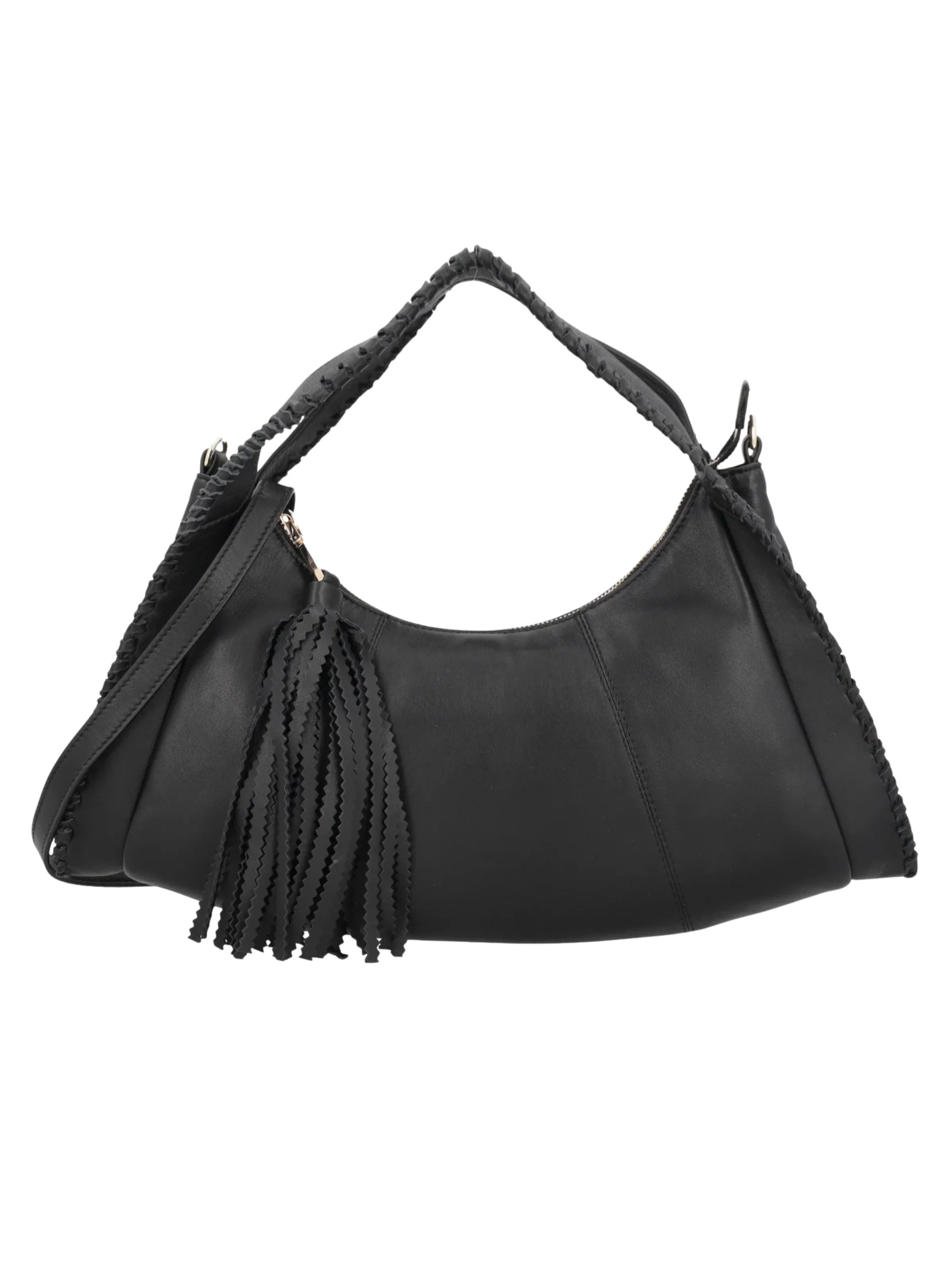 Borsa a spalla "Africa" Tosca Blu nera in pelle