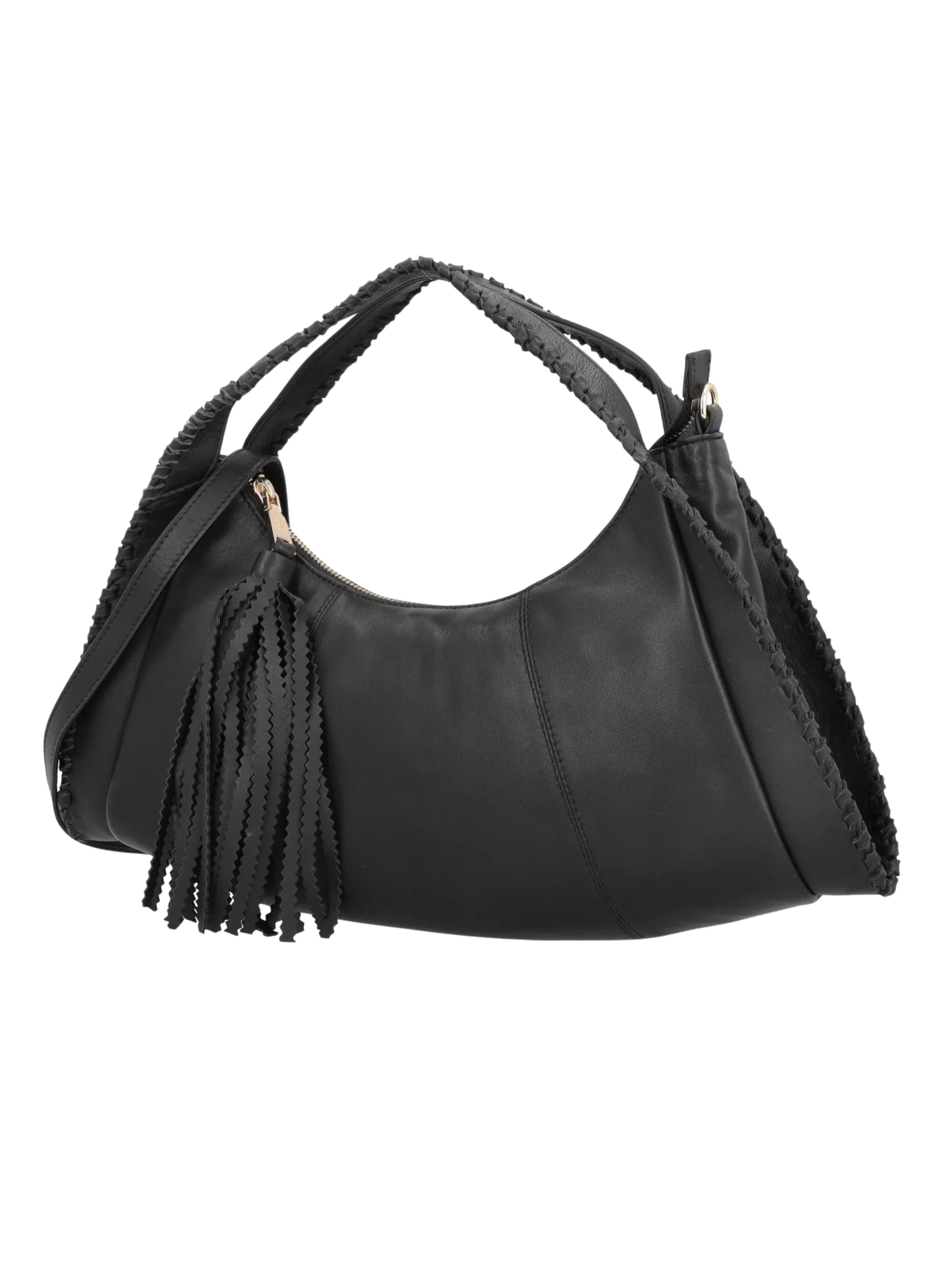 Borsa a spalla "Africa" Tosca Blu nera in pelle - Image 2