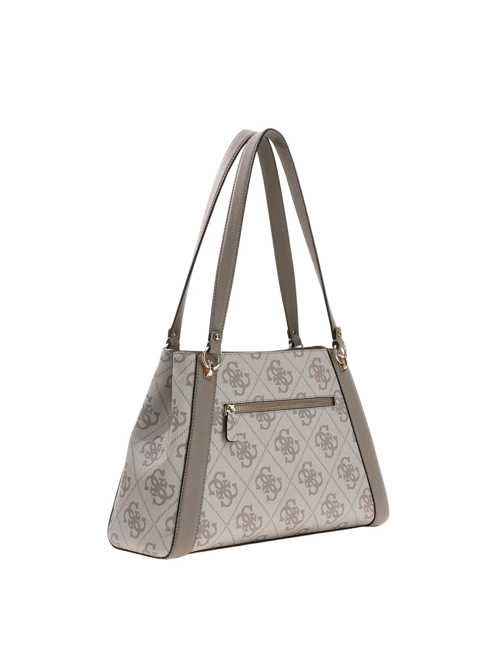 Borsa a spalla Guess beige con stampa 4G all over - Image 2