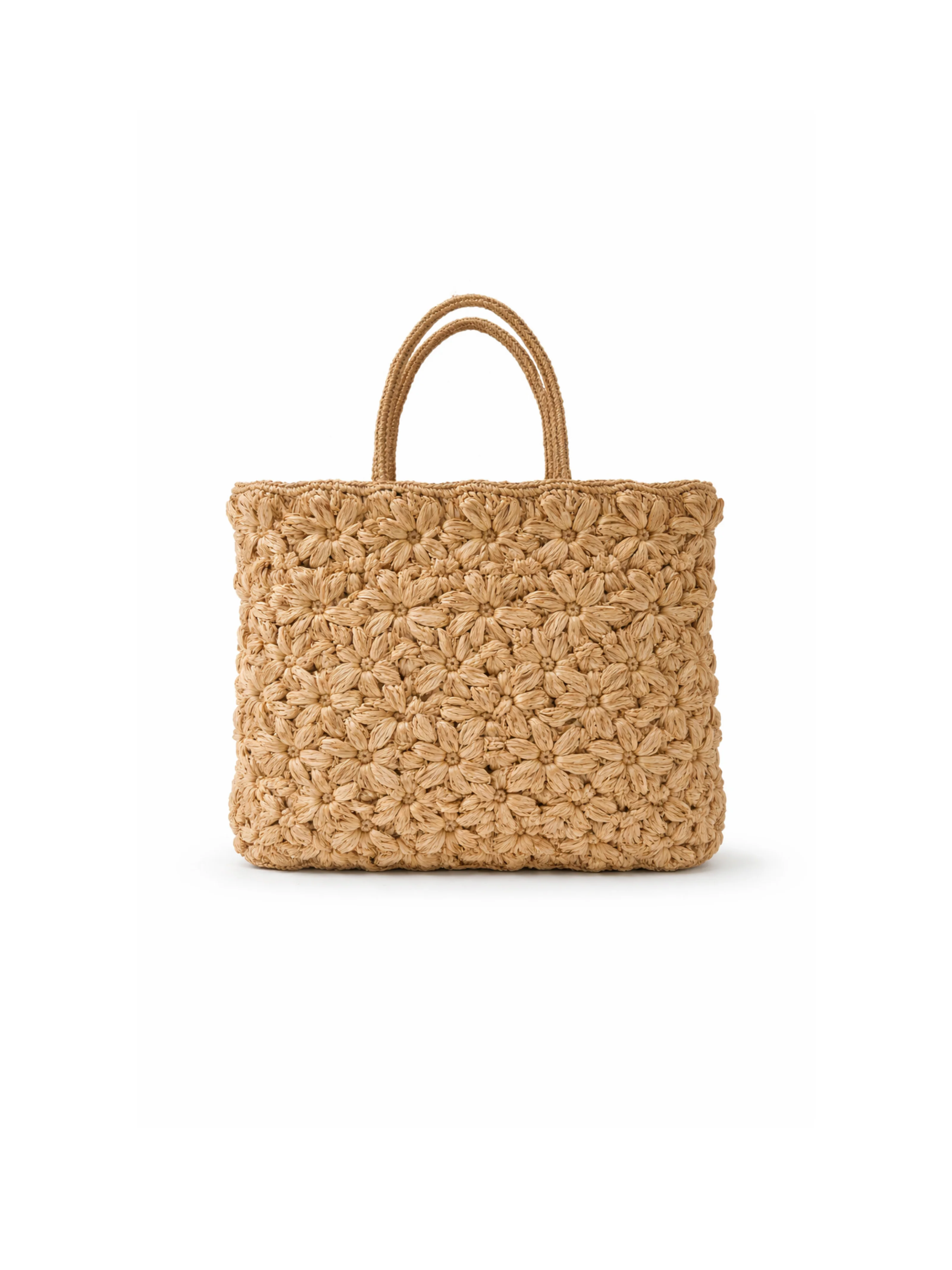Borsa a spalla in paglia Pho Firenze beige con pochette - Image 3