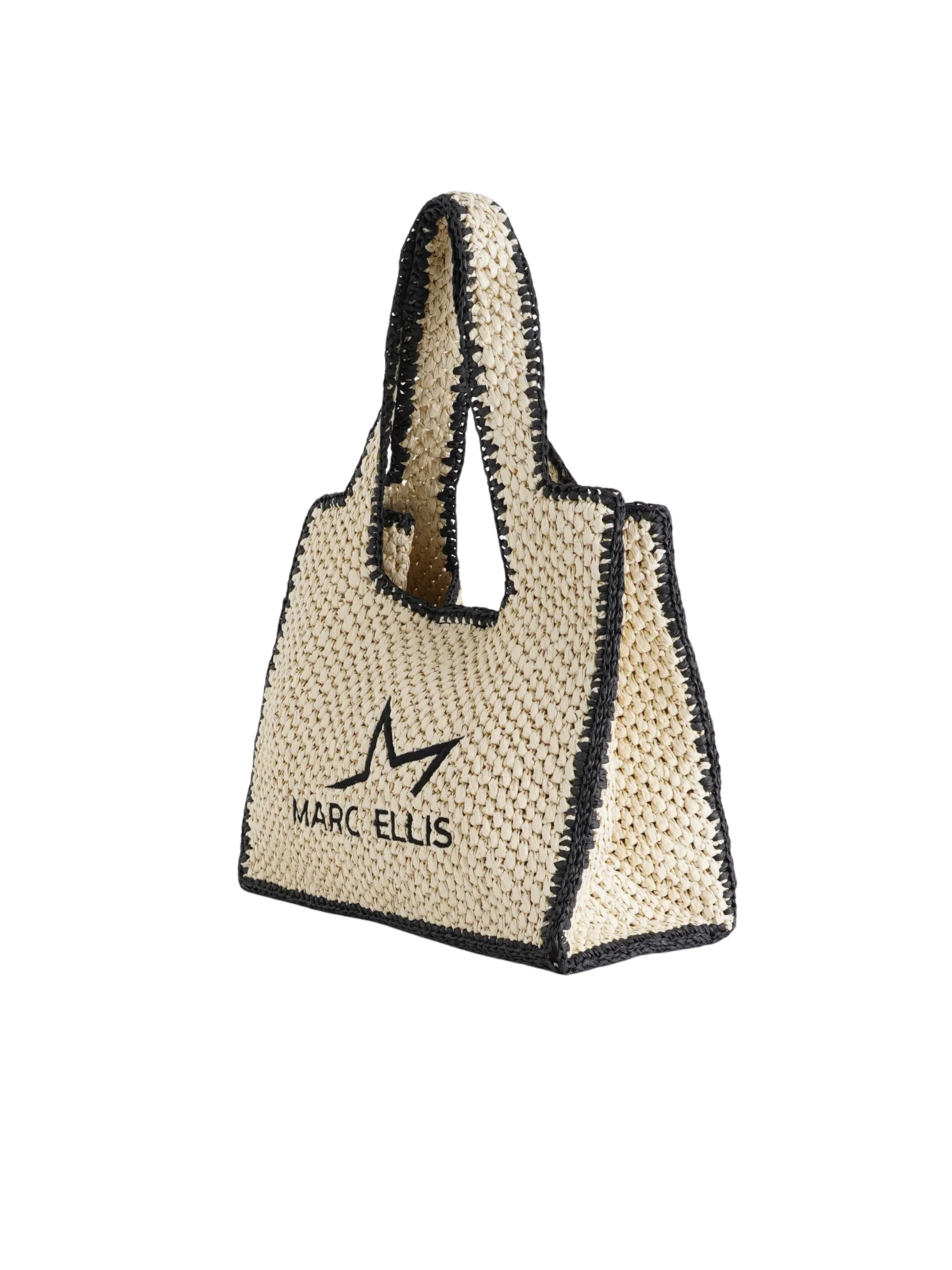 Borsa a spalla "Paul" Marc Ellis beige con inserti neri - Image 2
