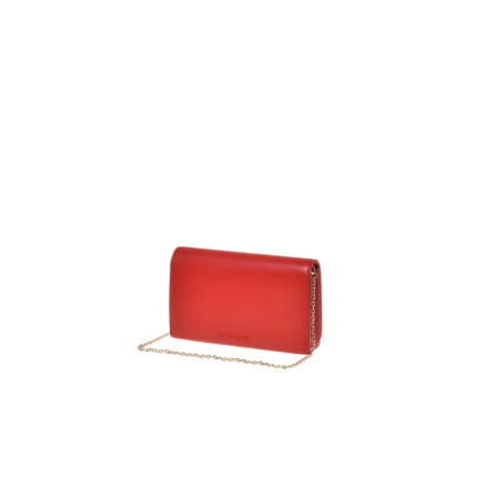 Borsa a tracolla Love Moschino rossa con cuore e logo dorato in rilievo - Image 2