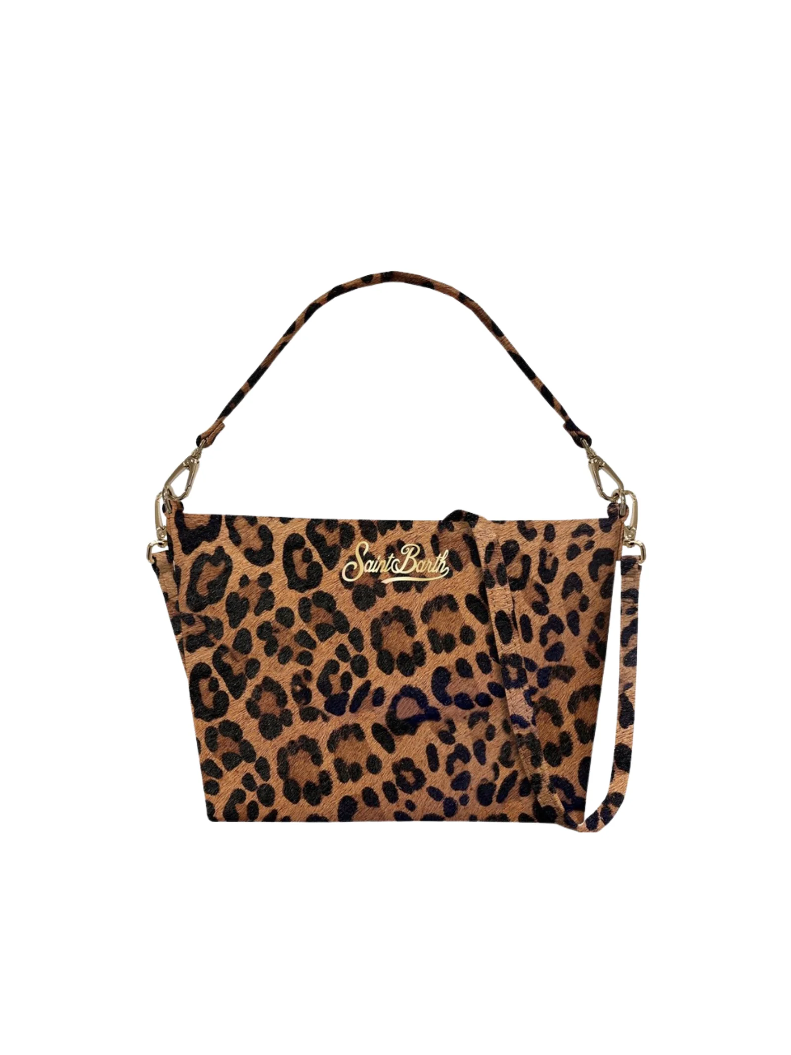 Borsa Aline "10" Saint Barth leopardata