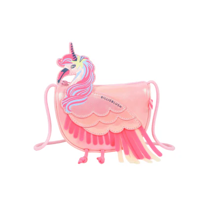 Borsa Billie Blush rosa a forma di fenicottero/unicorno