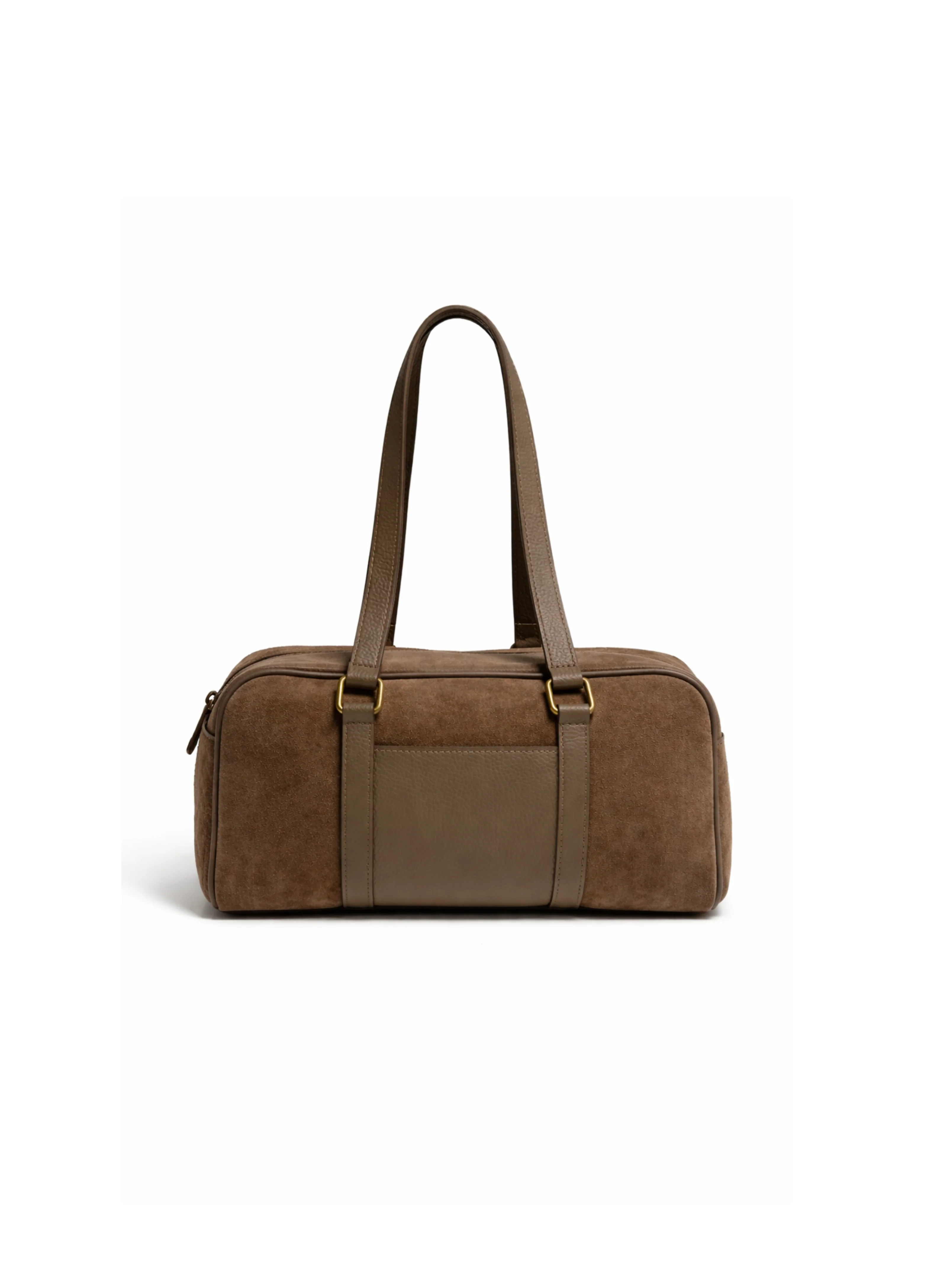 Borsa bowling Armoire marrone in suede