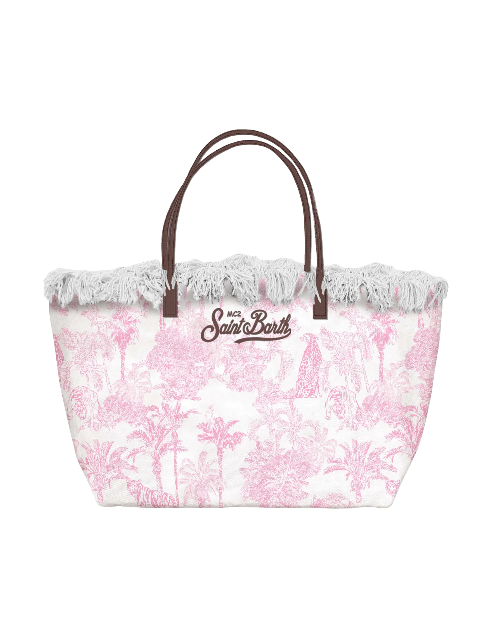 Borsa "City b. Fringe Canvas Jungle Oceania 0121Emb" Saint Barth rosa