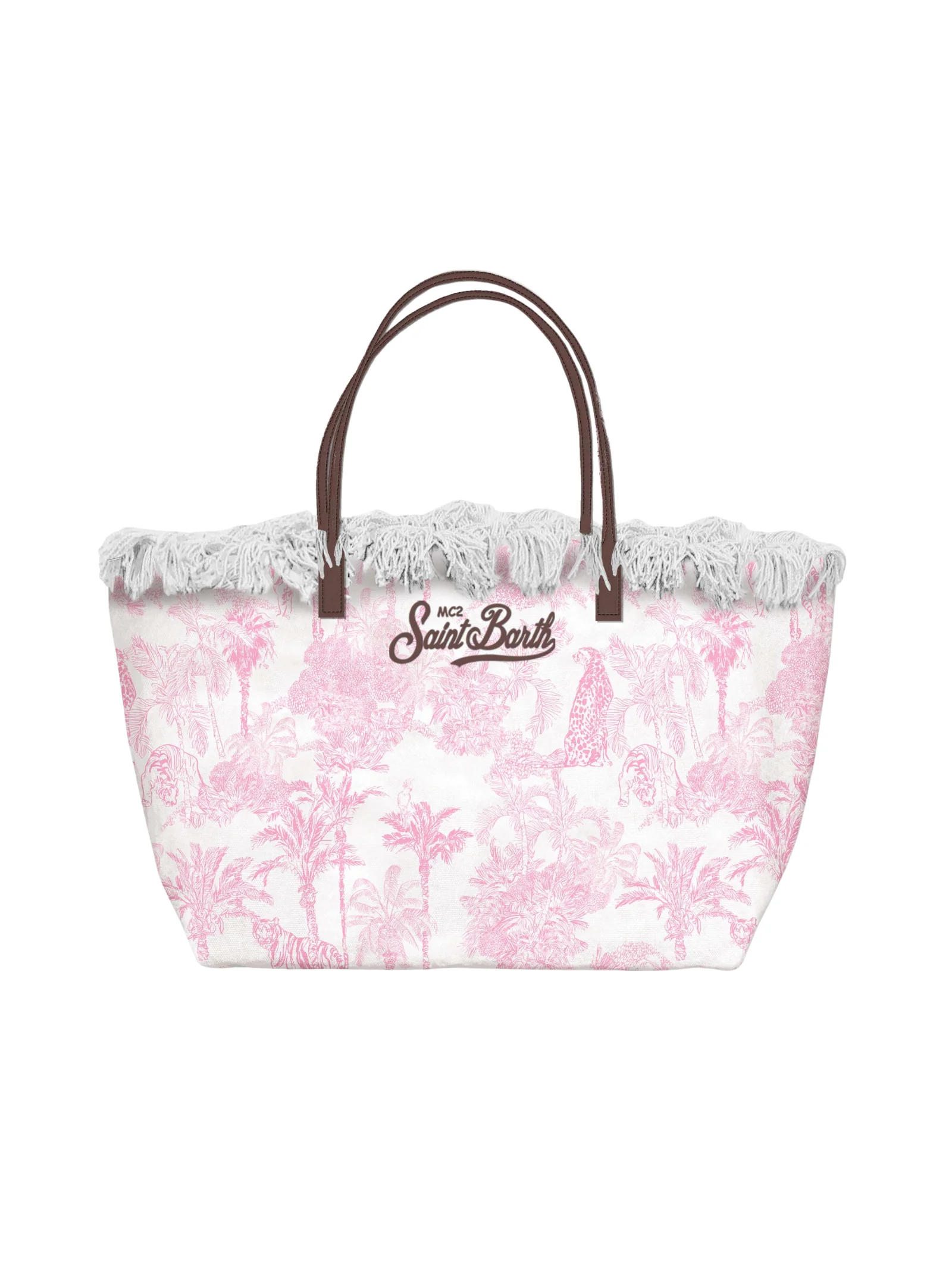 Borsa "City b. Mid Fringe Cavas Jungle Oceania 0121emb" Saint Barth bianca
