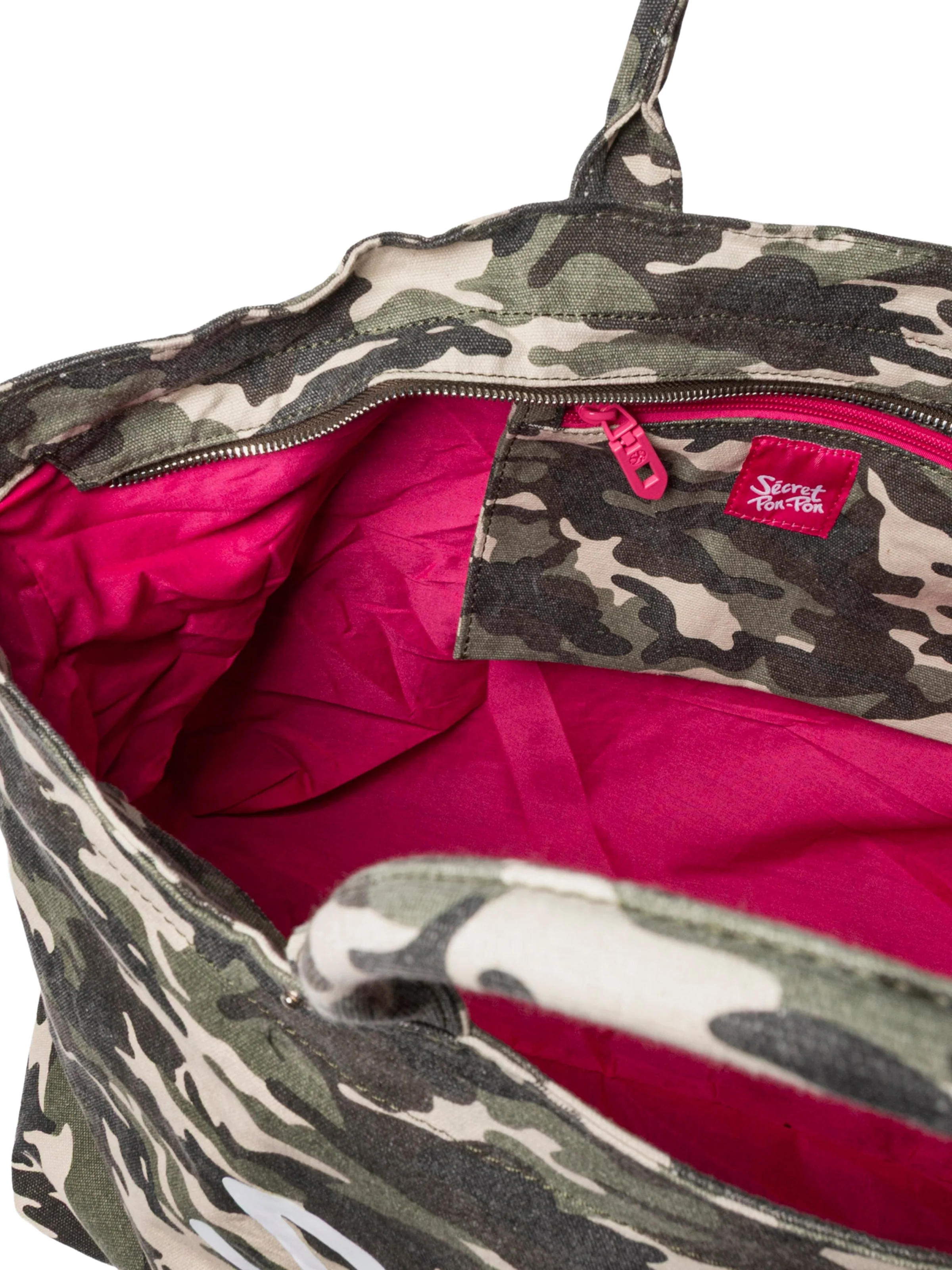 Borsa "City Tote L" Secret Pon Pon verde militare - Image 5