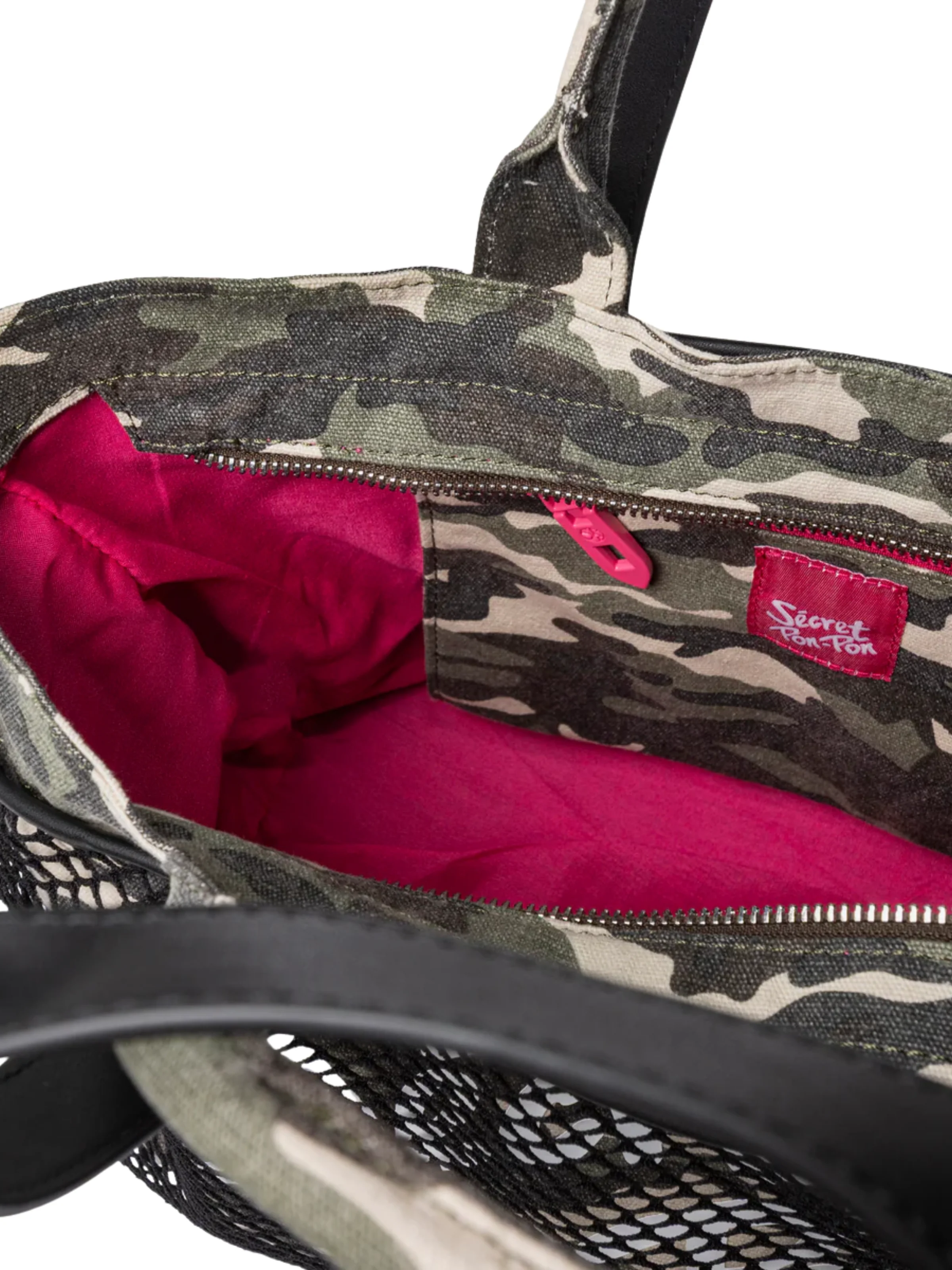 Borsa "City Tote M" Secret Pon Pon verde militare - Image 5