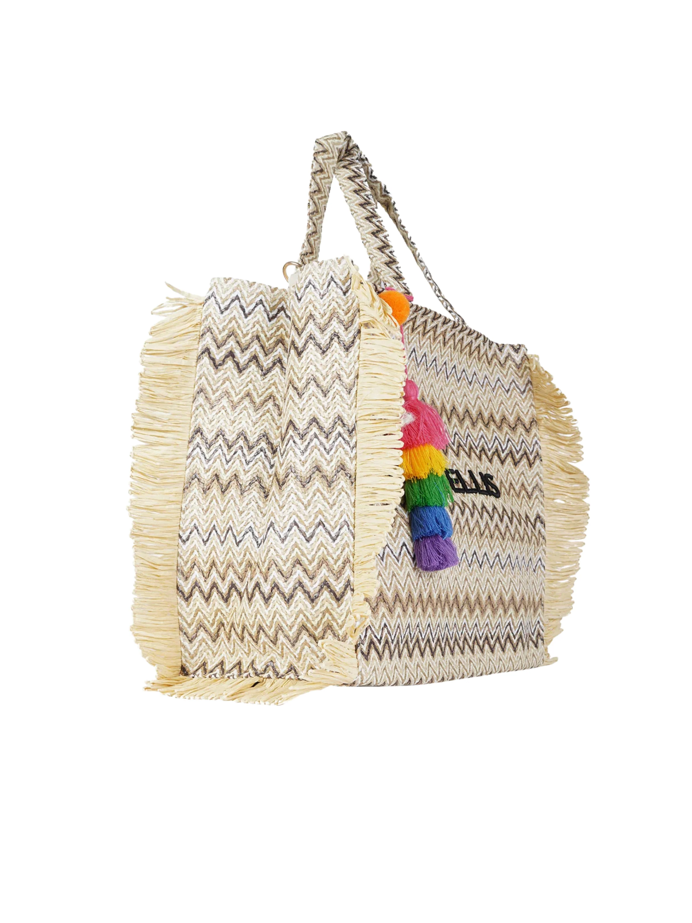 Borsa "Claire L" Marc Ellis beige con nappine - Image 2