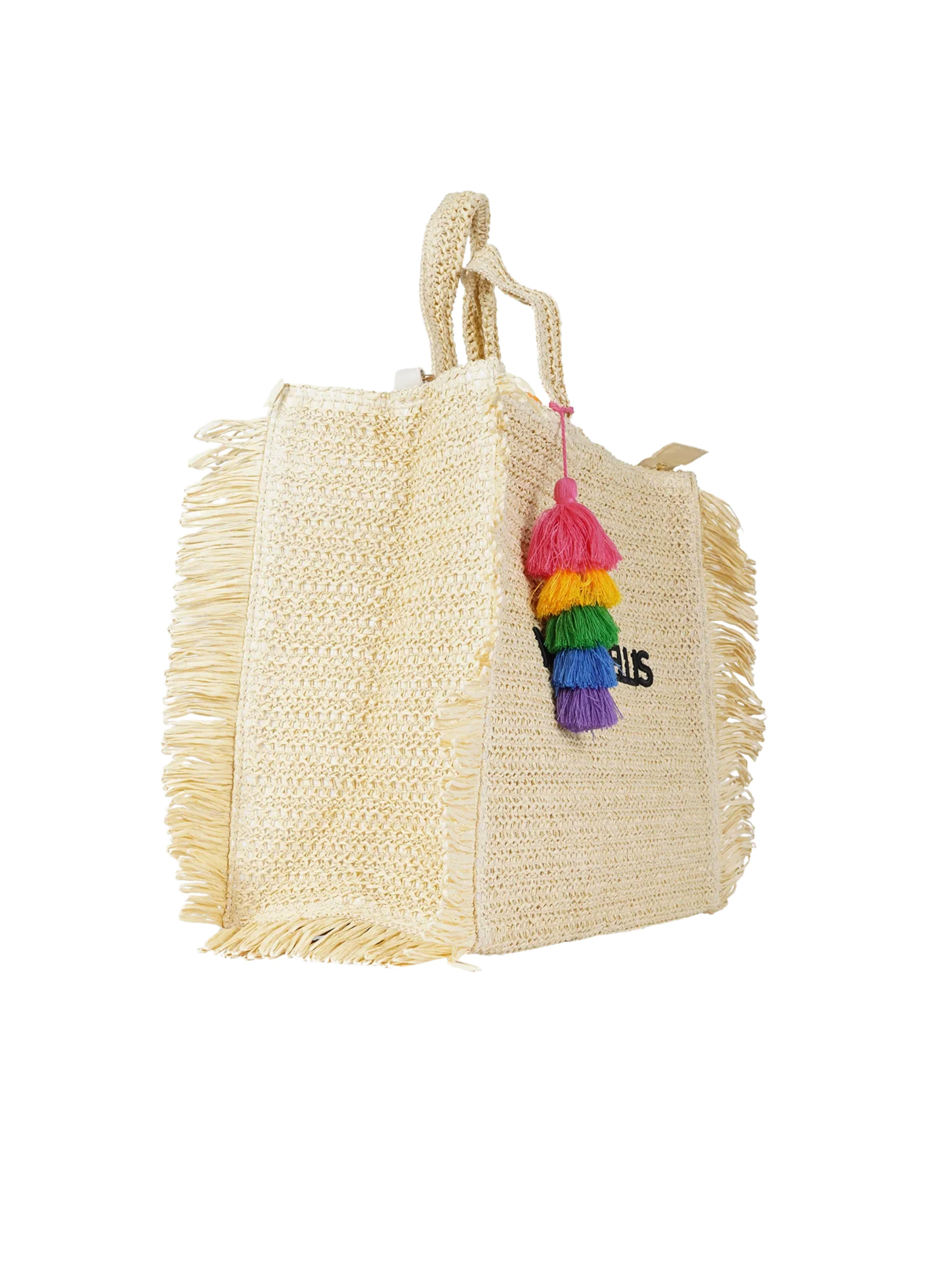 Borsa "Claire L" Marc Ellis beige natural con nappe - Image 2