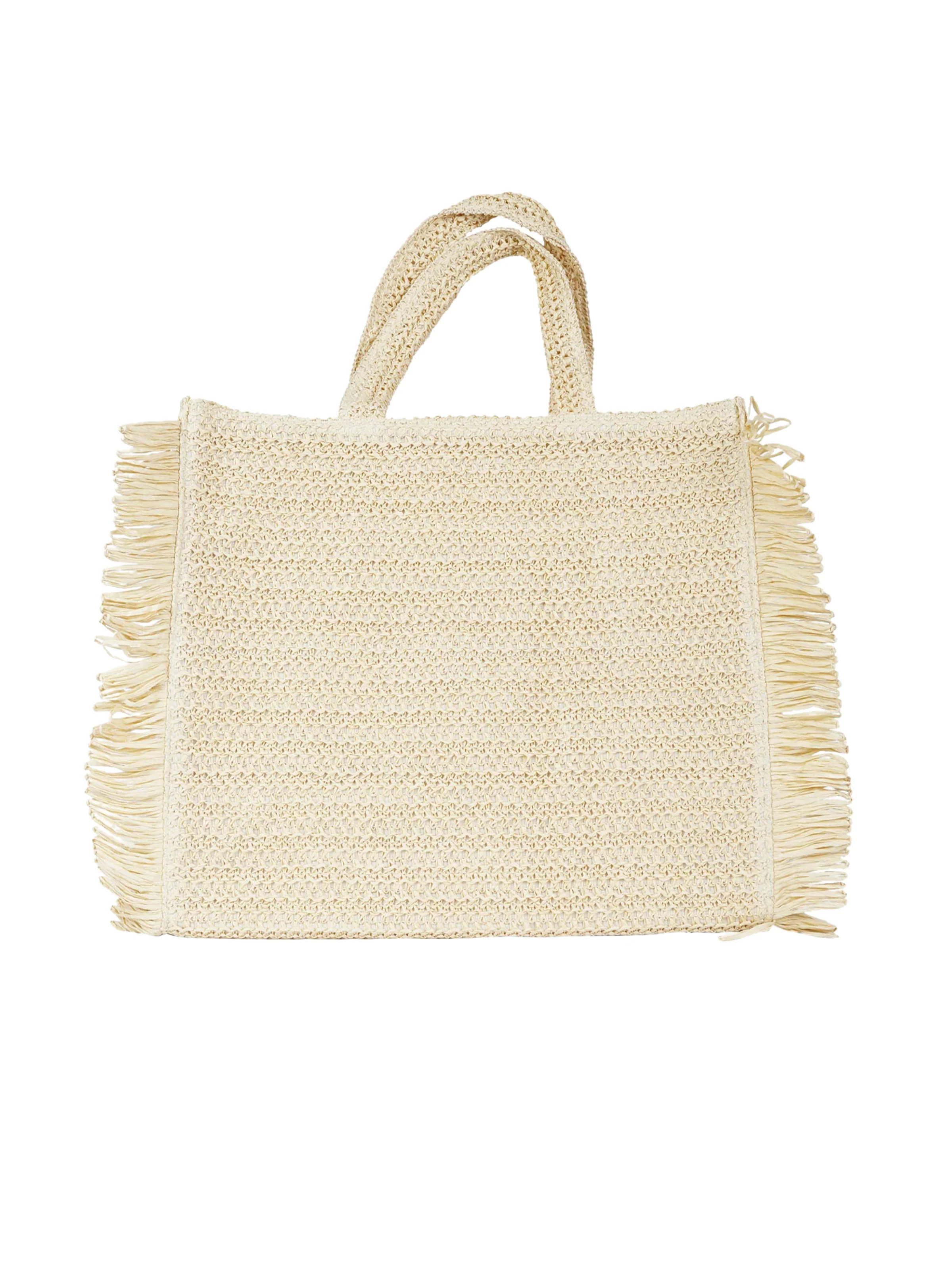 Borsa "Claire L" Marc Ellis beige natural con nappe - Image 3