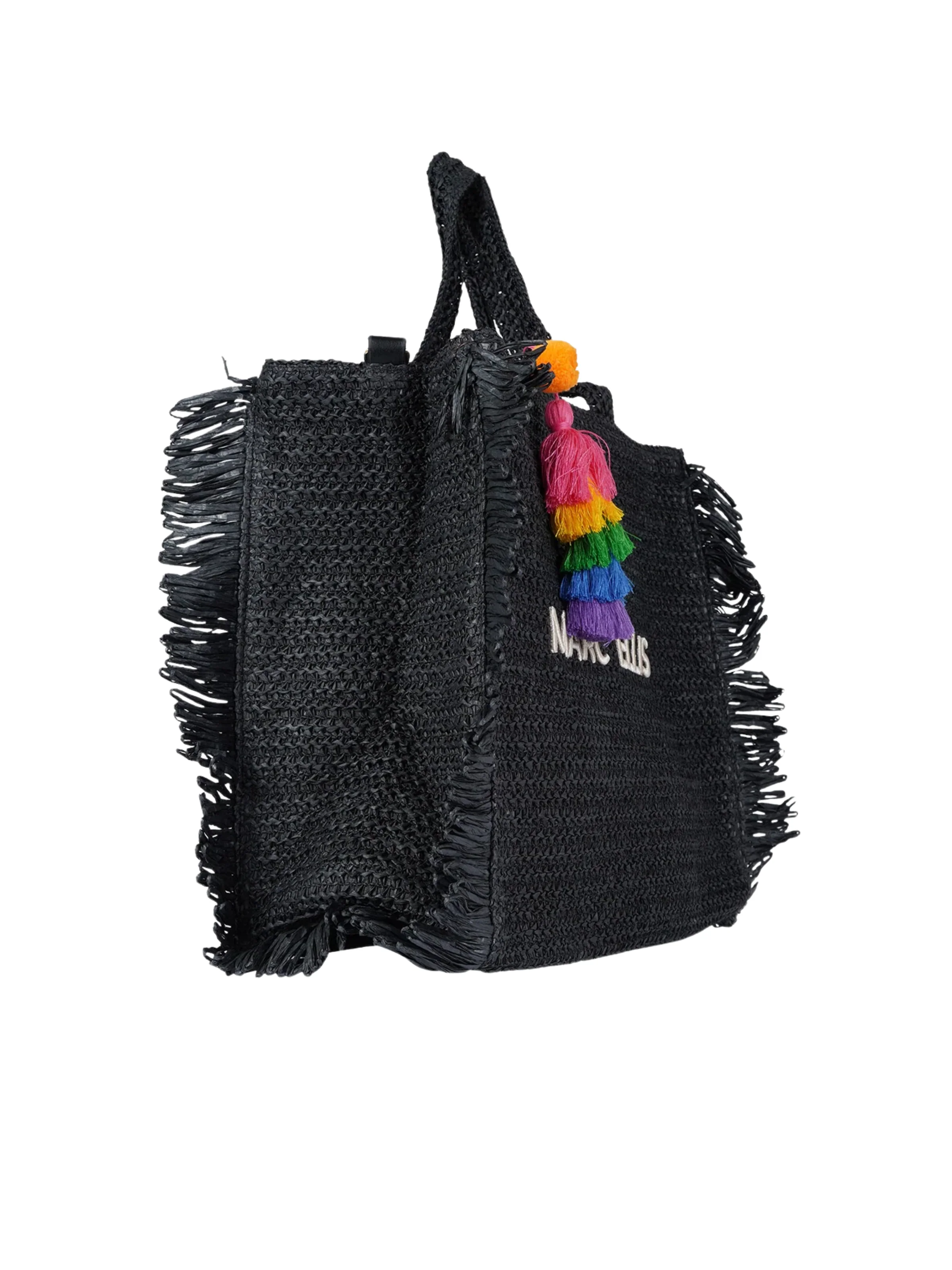 Borsa "Claire L" Marc Ellis nera con nappine - Image 3