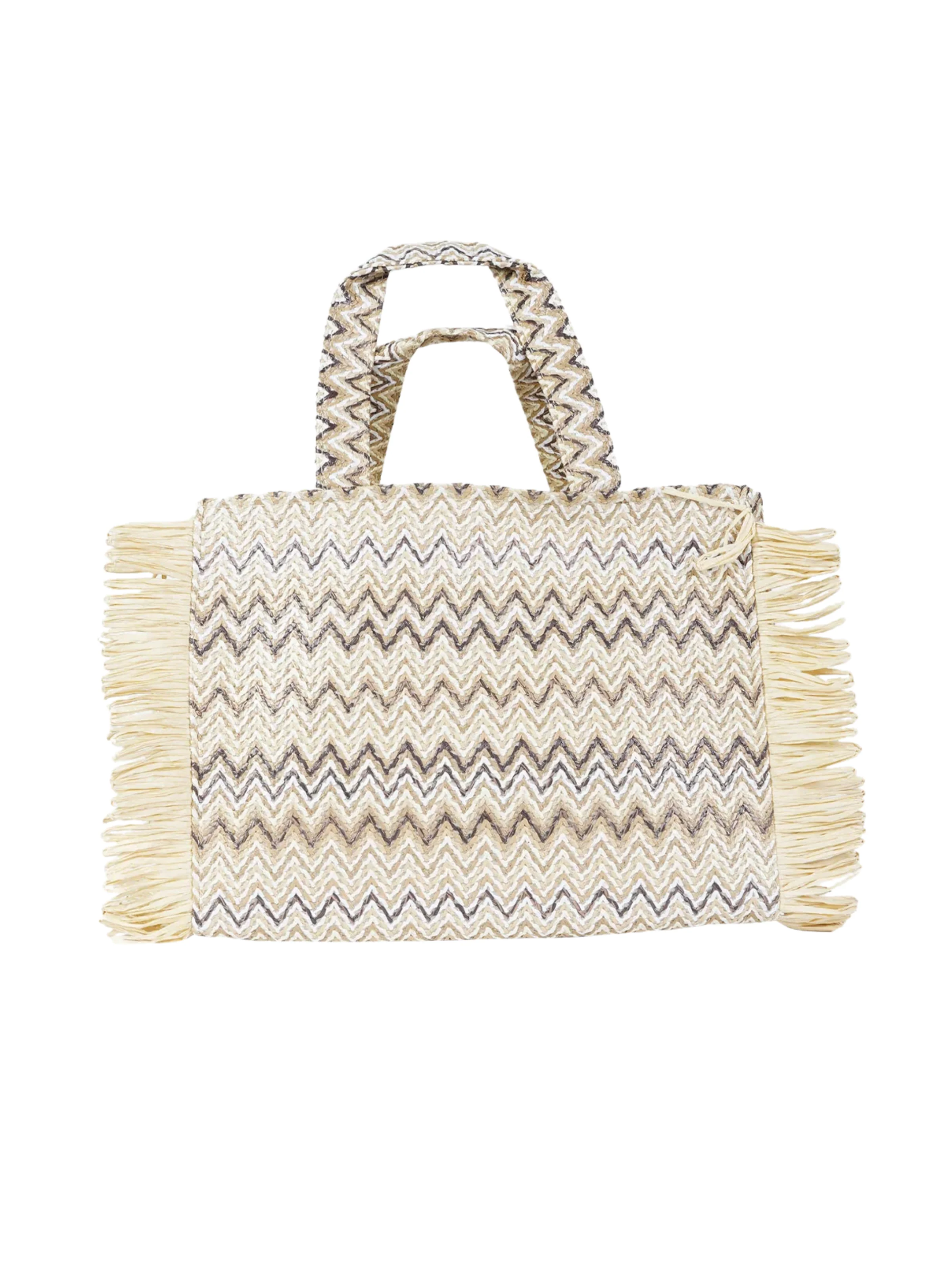 Borsa "Claire M" Marc Ellis beige con nappe - Image 3