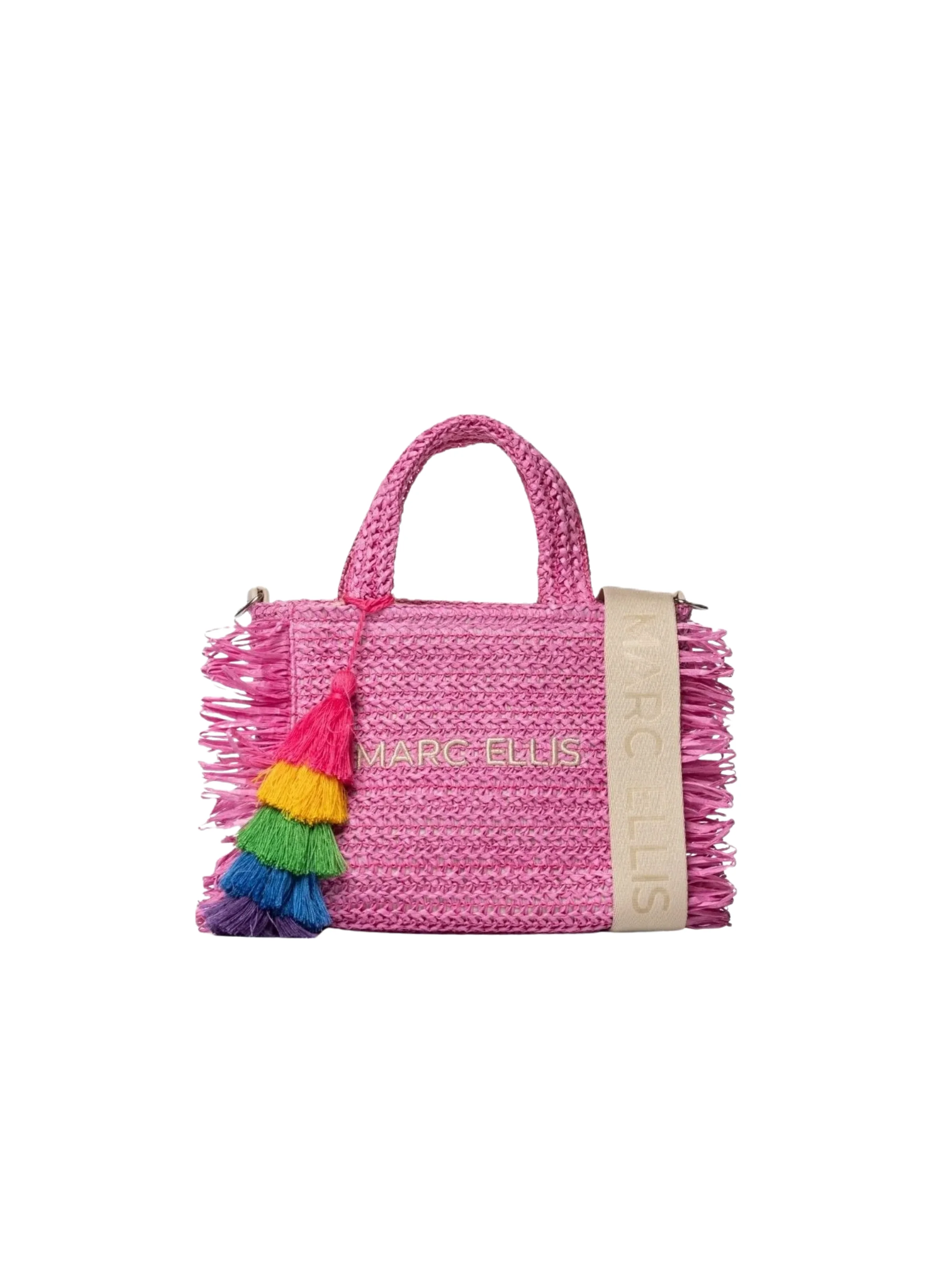 Borsa "Claire S" Marc Ellis rosa con nappe