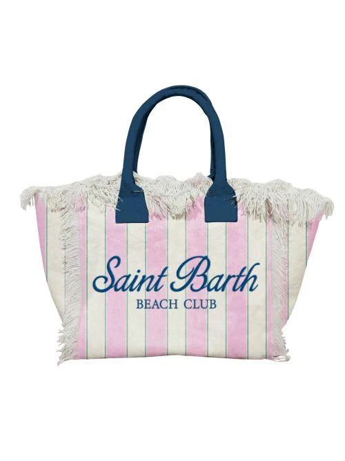 Borsa "Colette B. Stripes 2161emb" Saint Barth a righe rosa