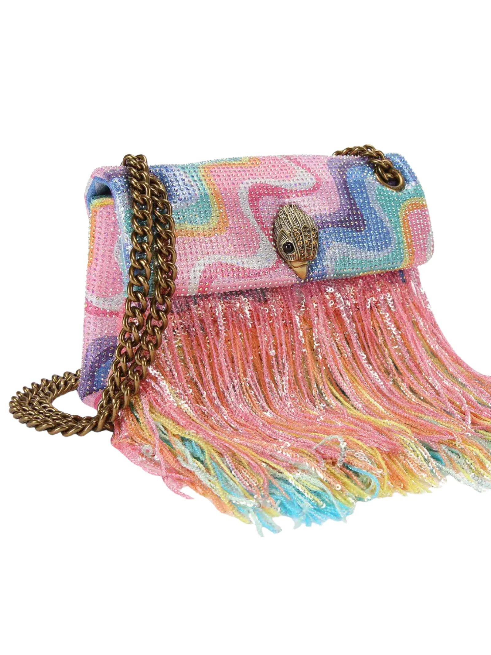 Borsa "Fabric mini Kensington" Kurt Geiger multicolor con frange - Image 2