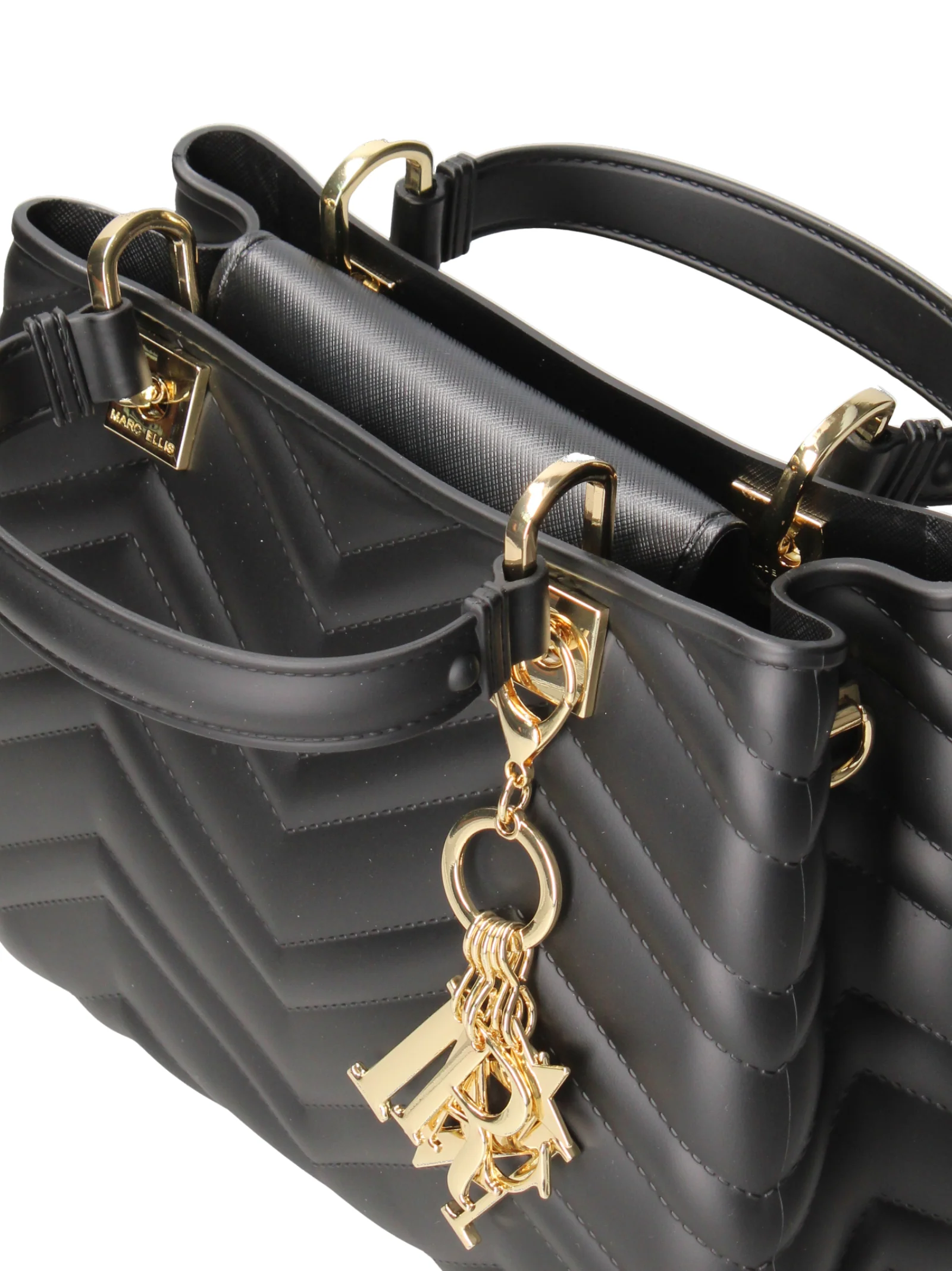Borsa "Flat Krissy M " Marc Ellis nera con dettagli dorati - Image 3
