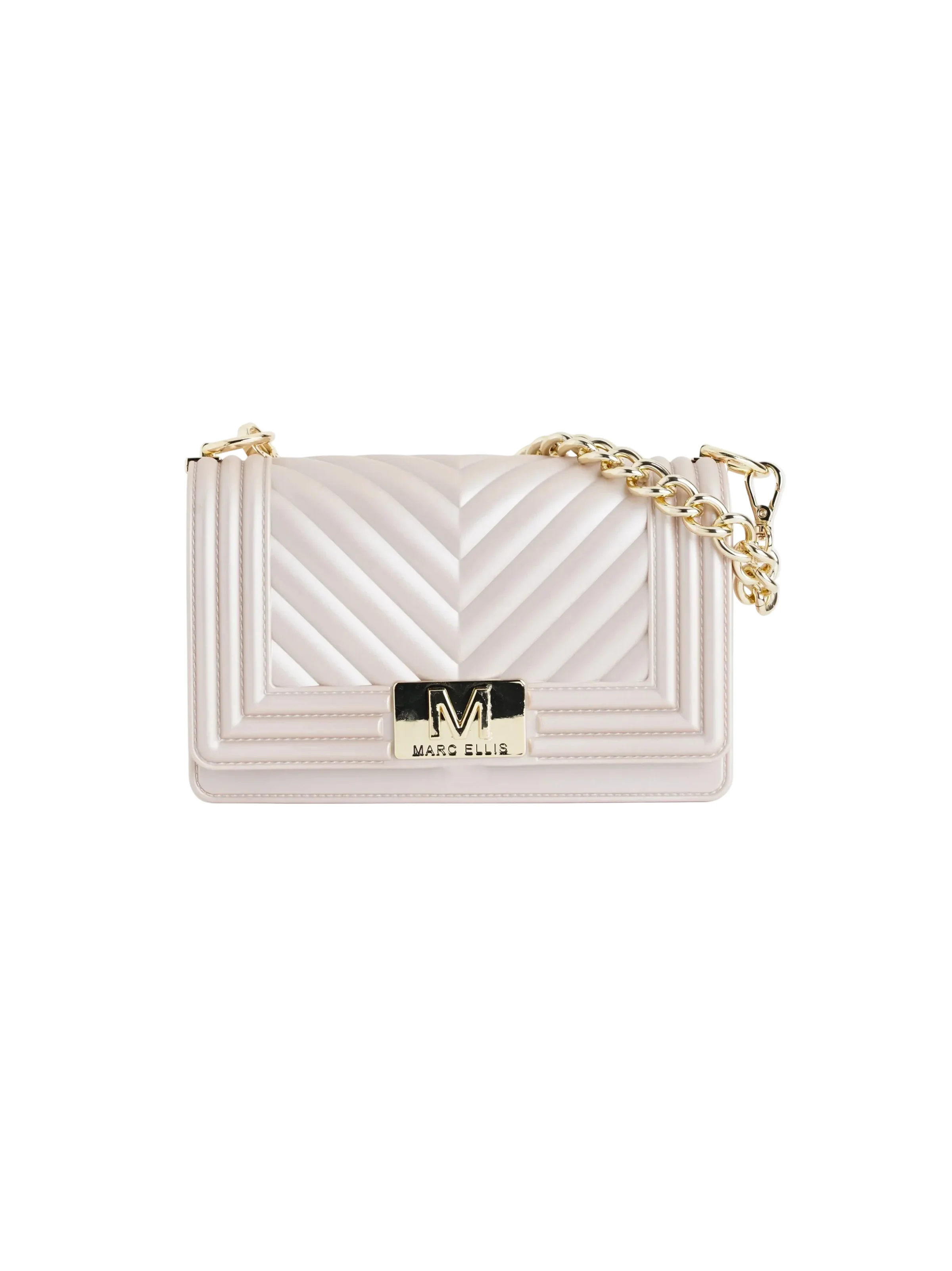 Borsa "Flat S" Marc Ellis beige