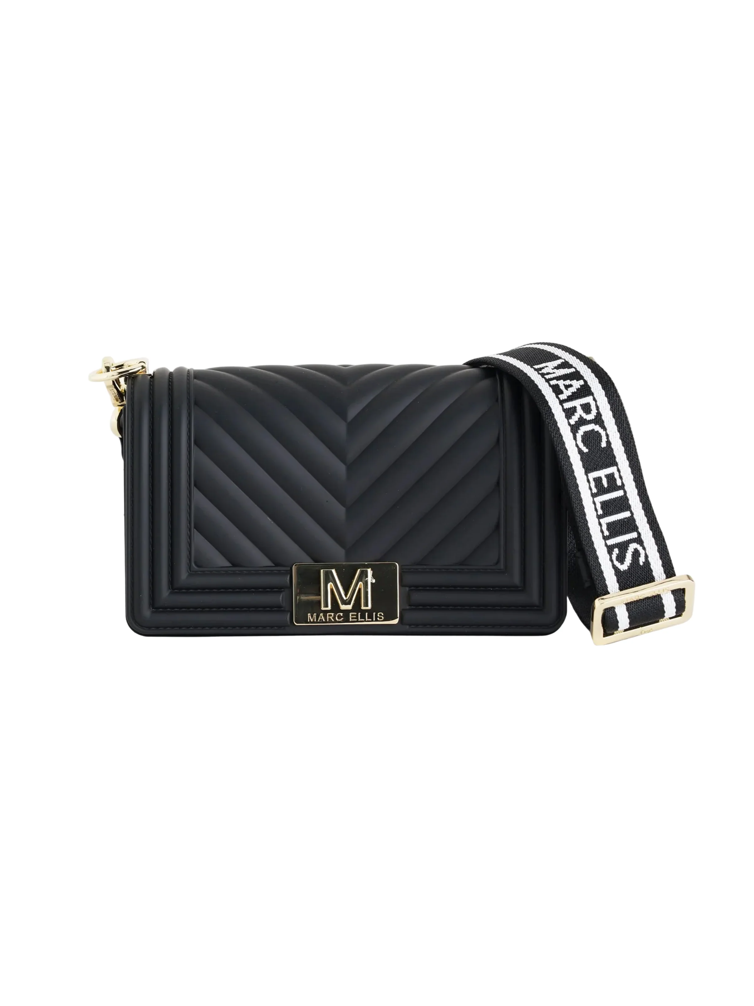 Borsa "Flat S" Marc Ellis nera