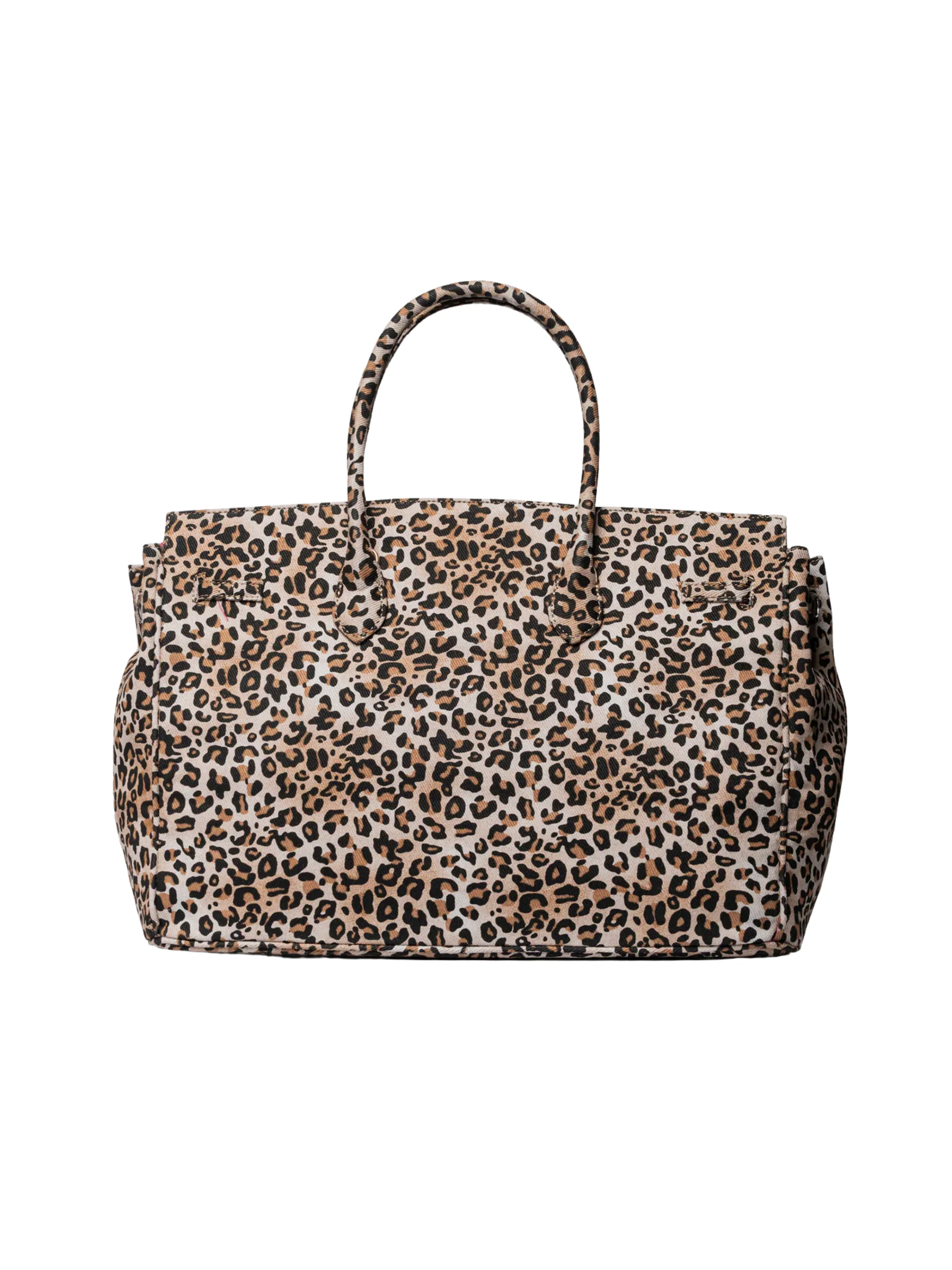 Borsa "Grace Canvas L" Secret Pon Pon leopardata con patch - Image 3