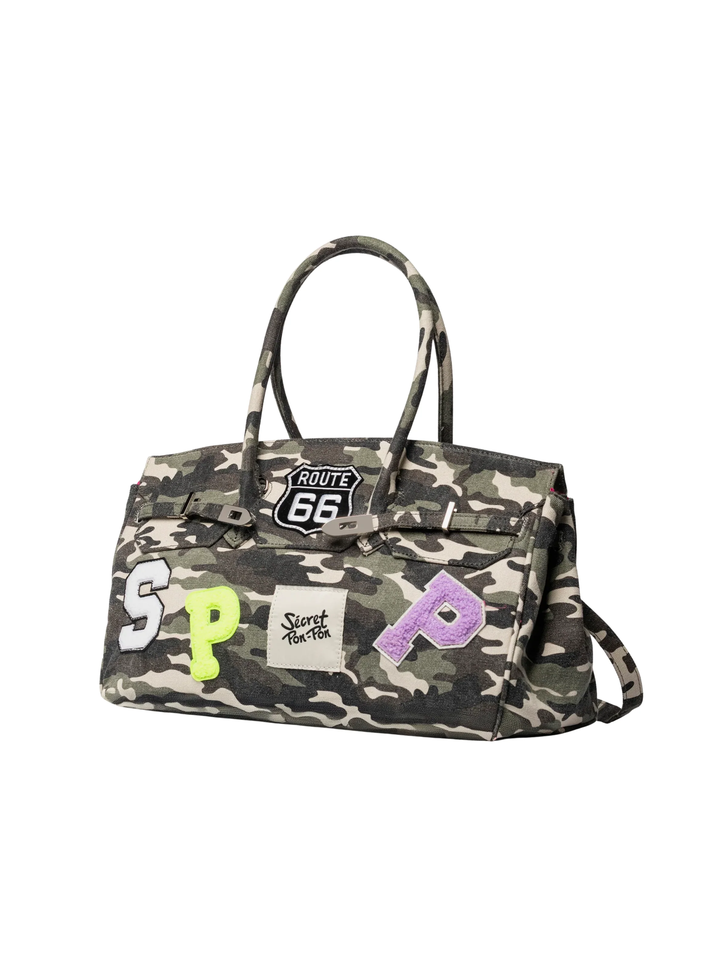 Borsa "Grace Canvas M" Secret Pon Pon verde militare - Image 2