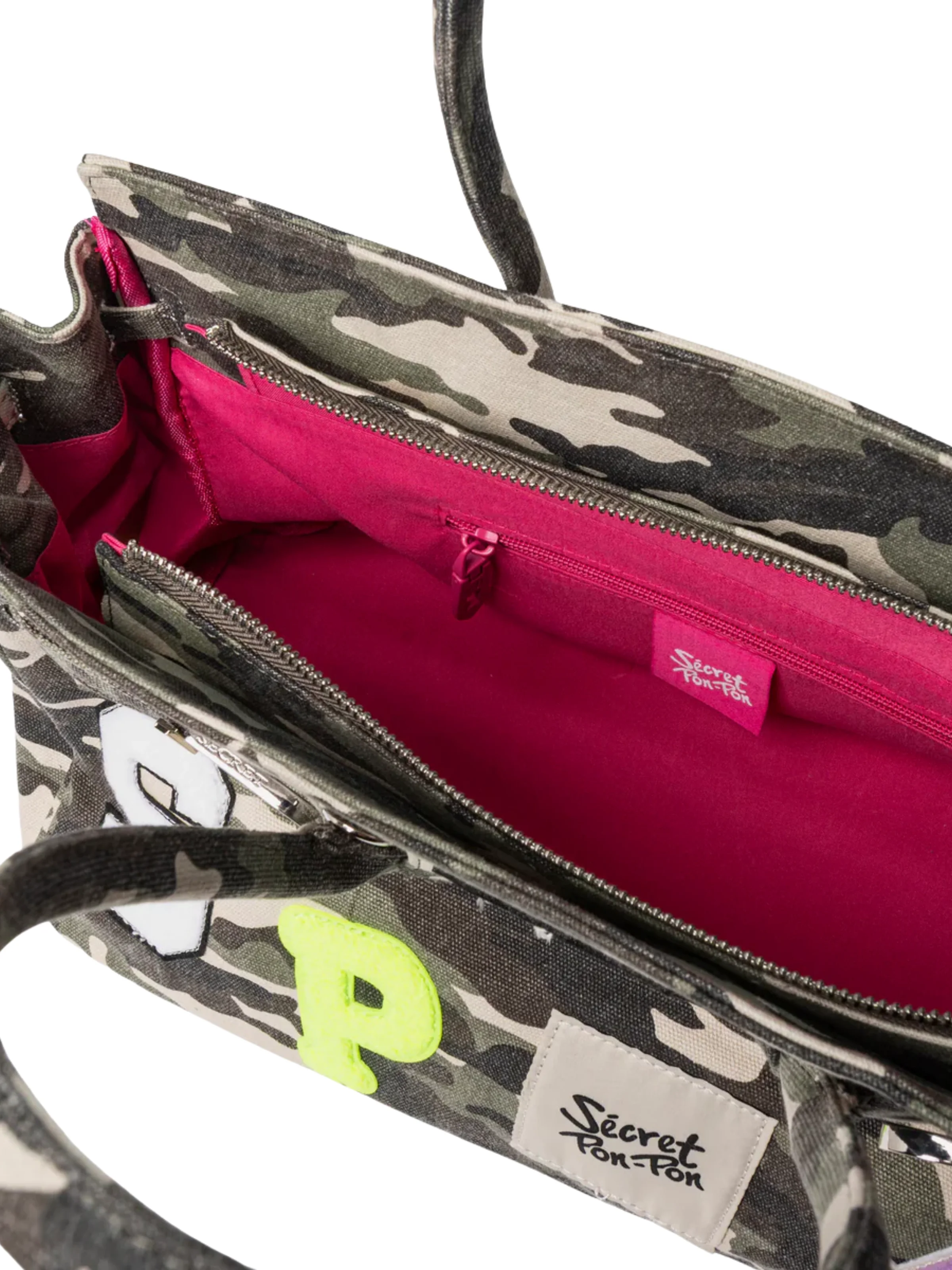 Borsa "Grace Canvas M" Secret Pon Pon verde militare - Image 4