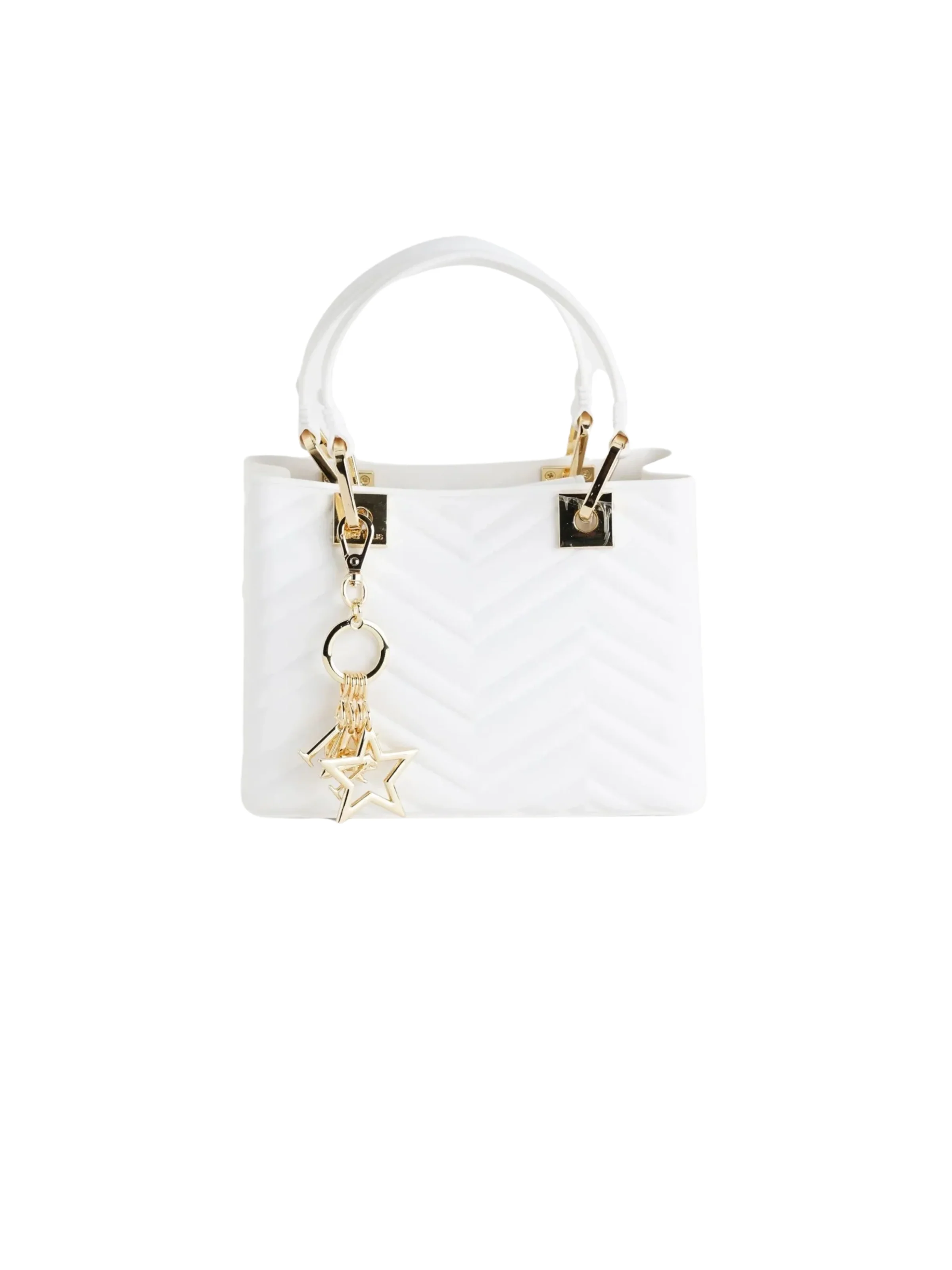 Borsa "Krissy M wave" Marc Ellis bianco latte con inserti dorati