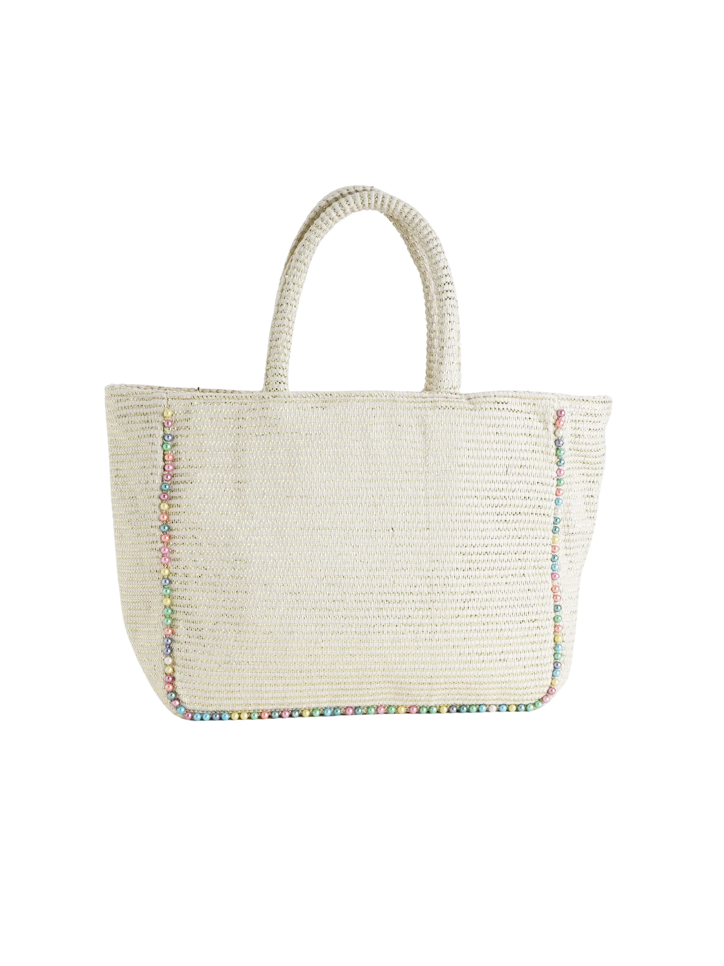Borsa "L Indy" Marc Ellis panna con perline multicolor - Image 3