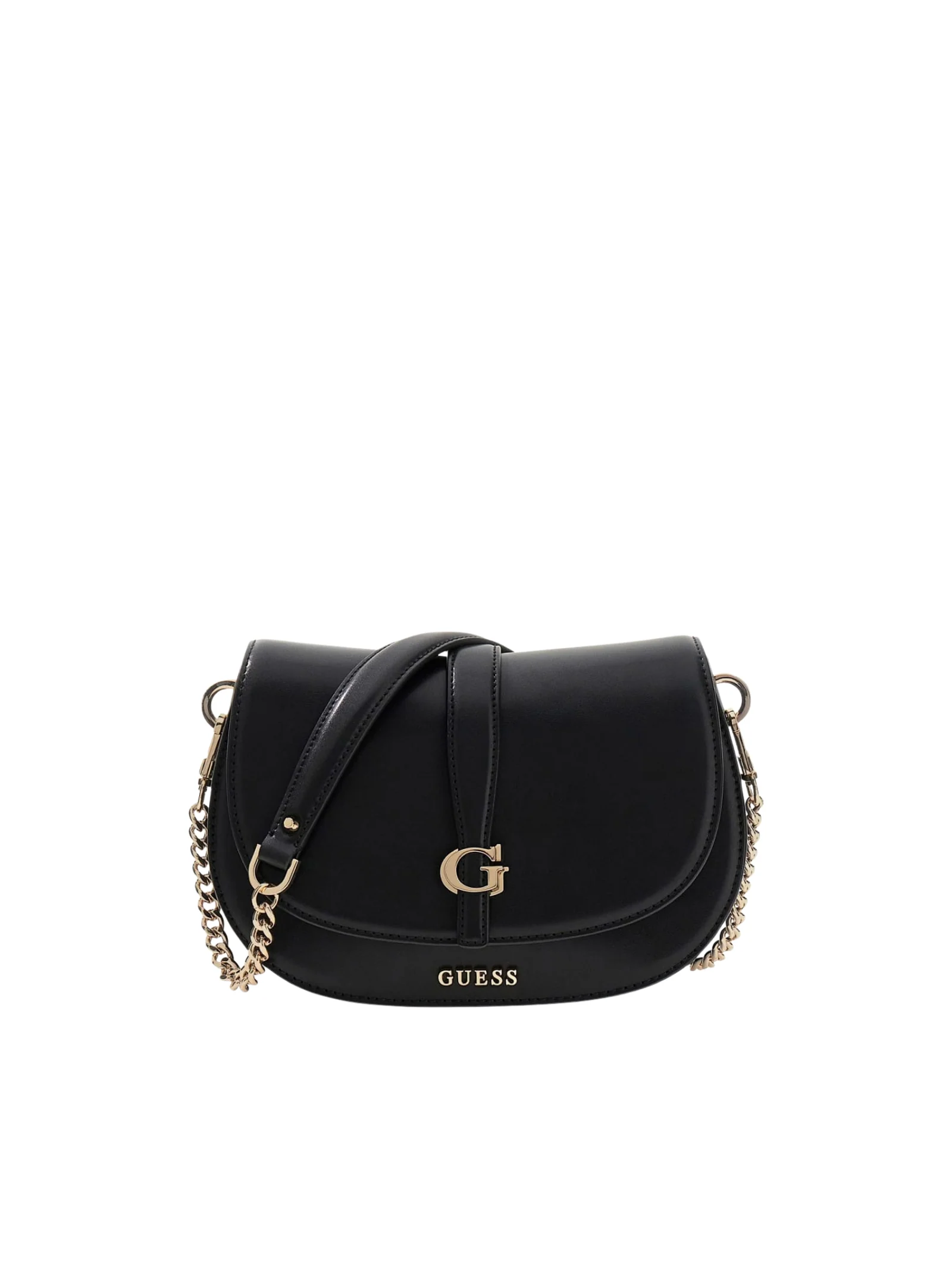 Borsa mezza luna Guess nera con patta