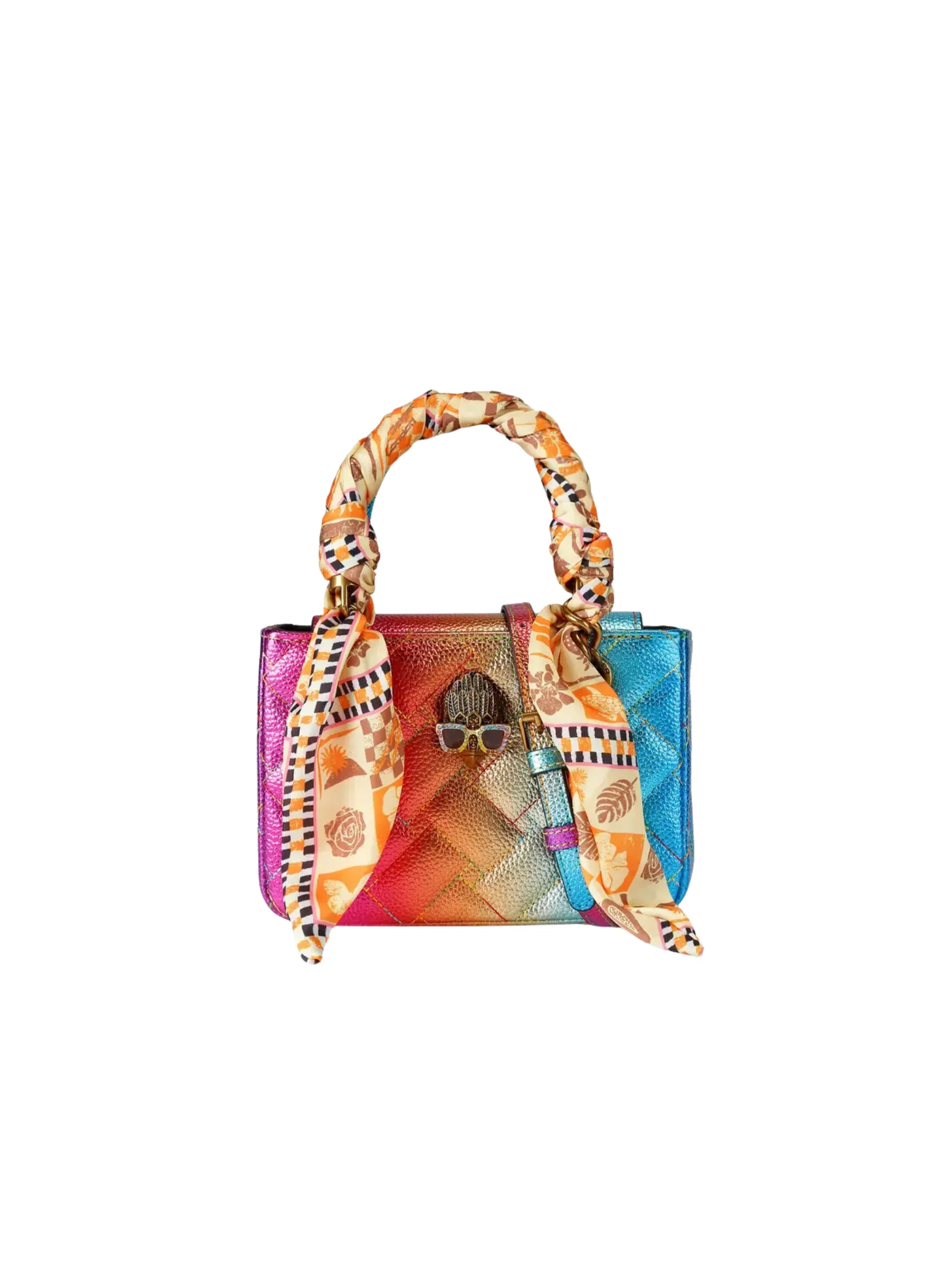 Borsa mini "Kensington" Kurt Geiger multicolor con foulard