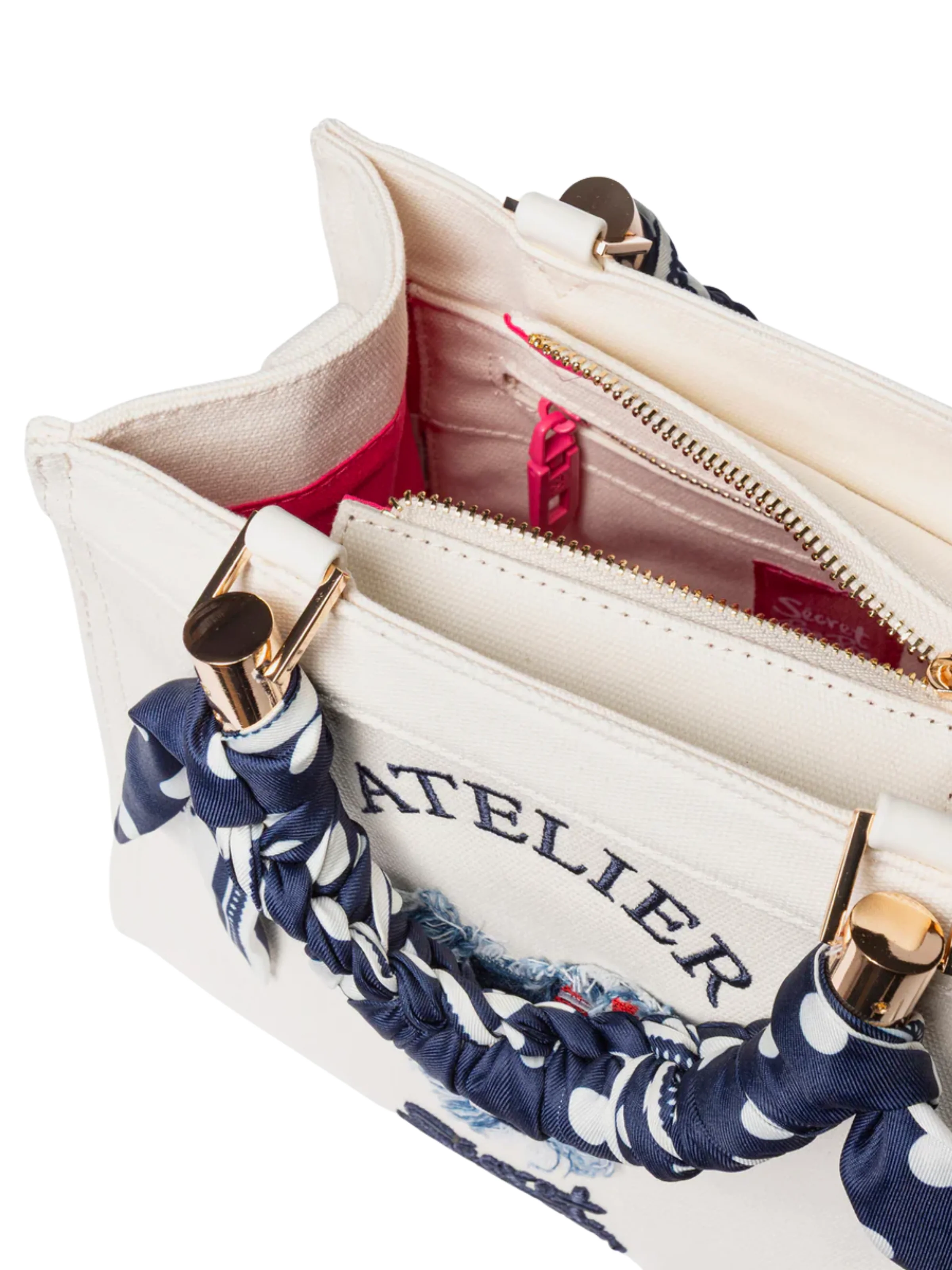 Borsa "Saint Tropez S" Secret Pon Pon ecrù - Image 4