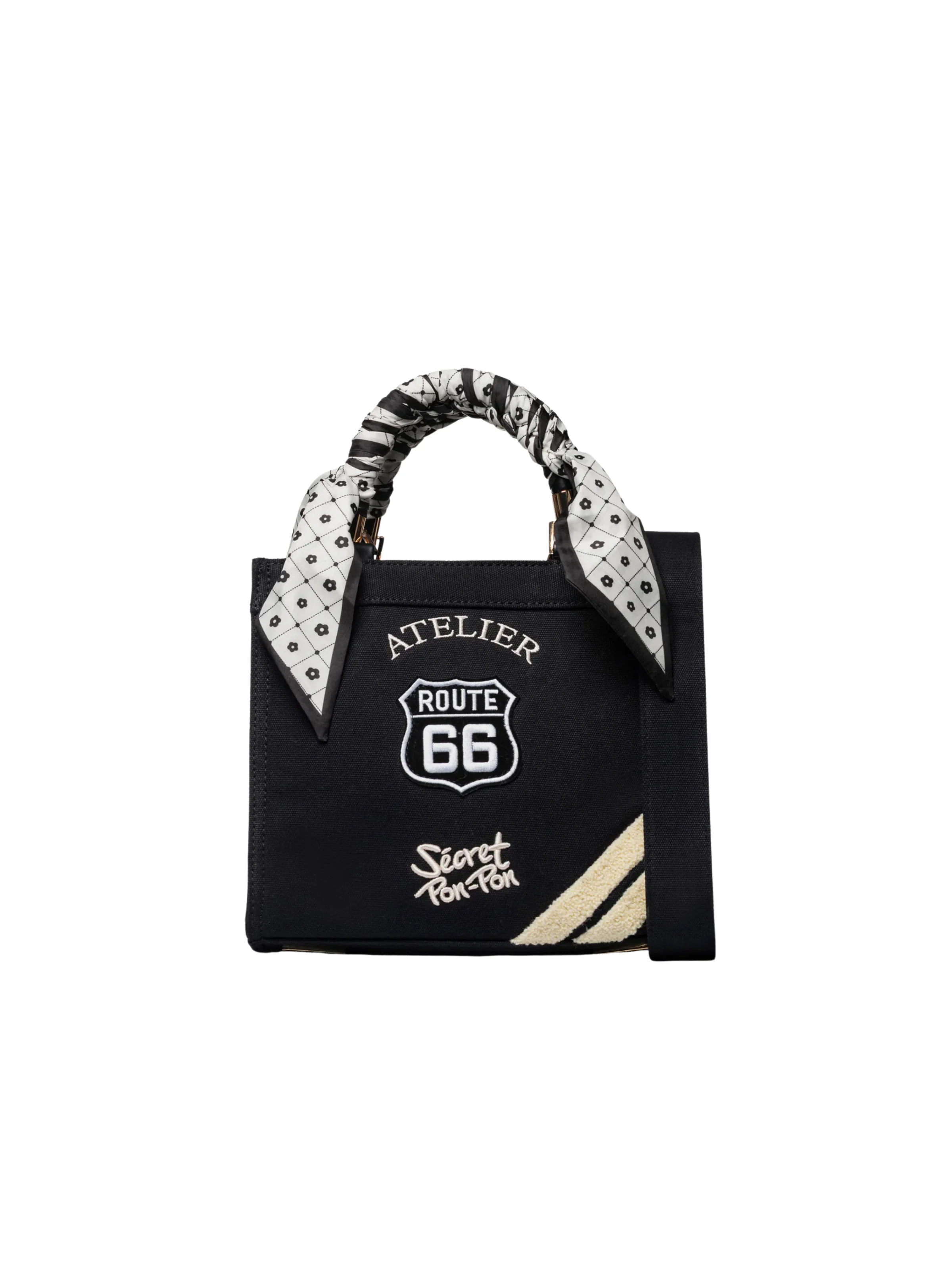 Borsa "Saint Tropez S" Secret Pon Pon nera