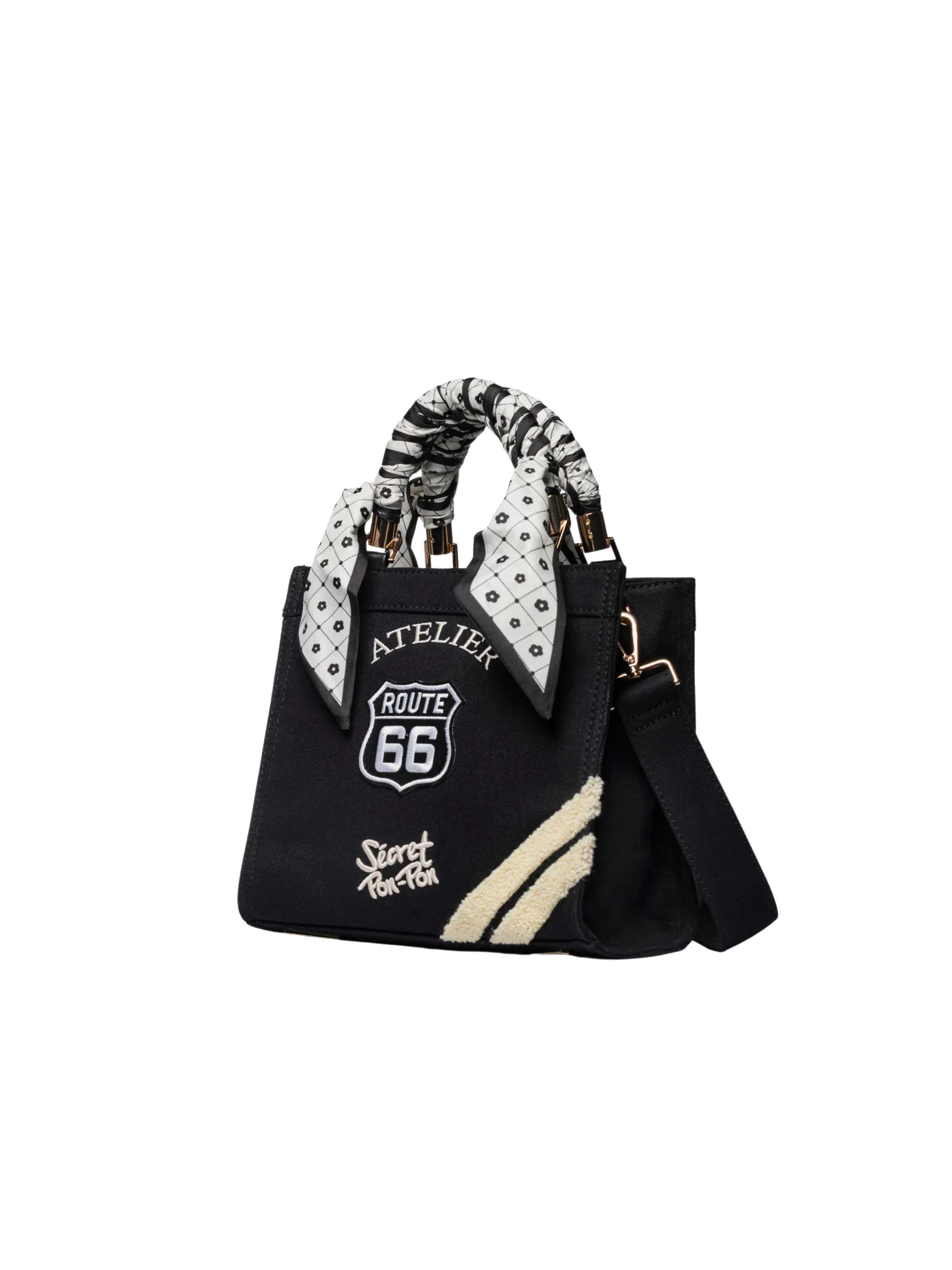 Borsa "Saint Tropez S" Secret Pon Pon nera - Image 2