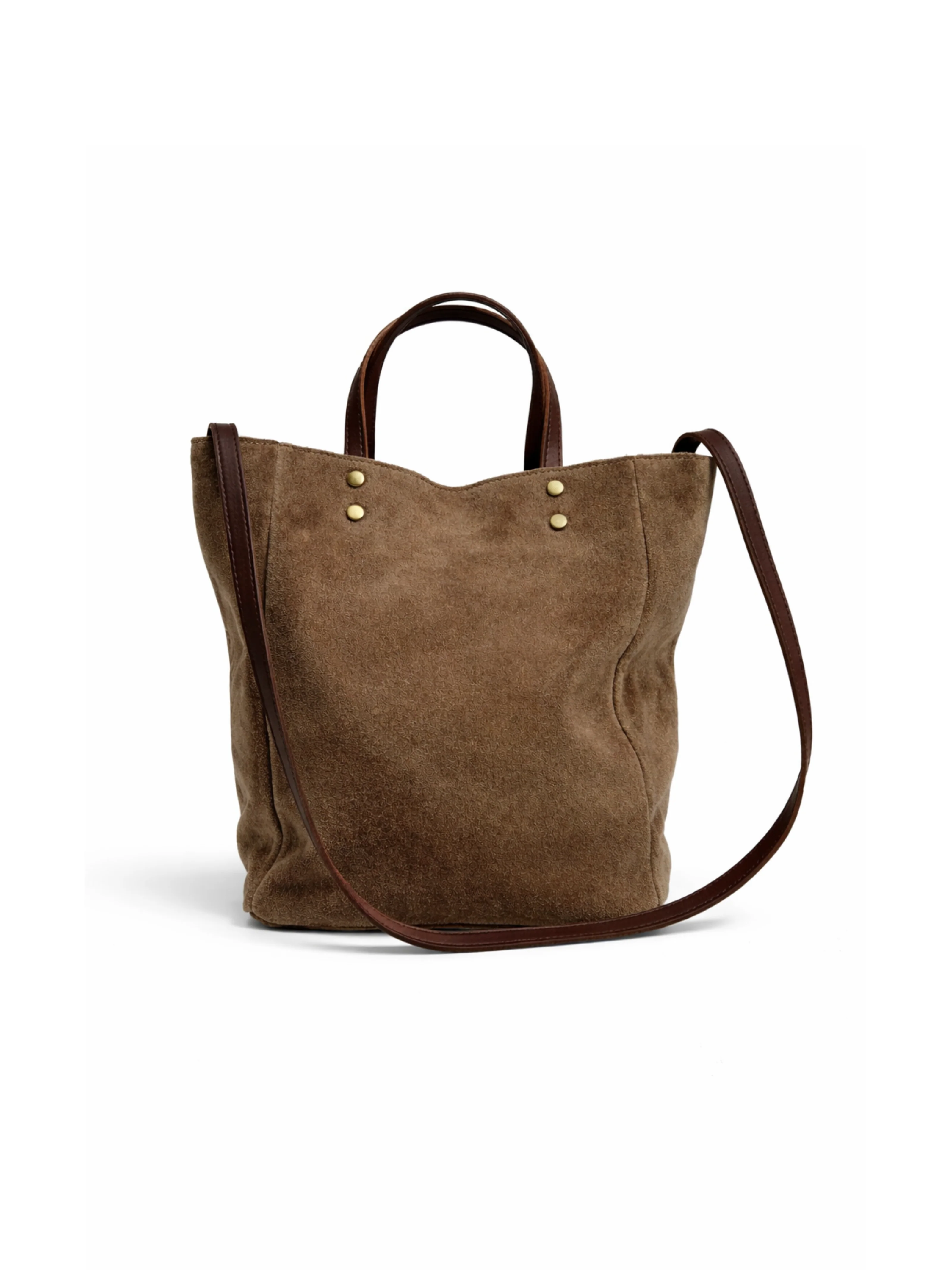 Borsa shopper Armoire marrone in suede