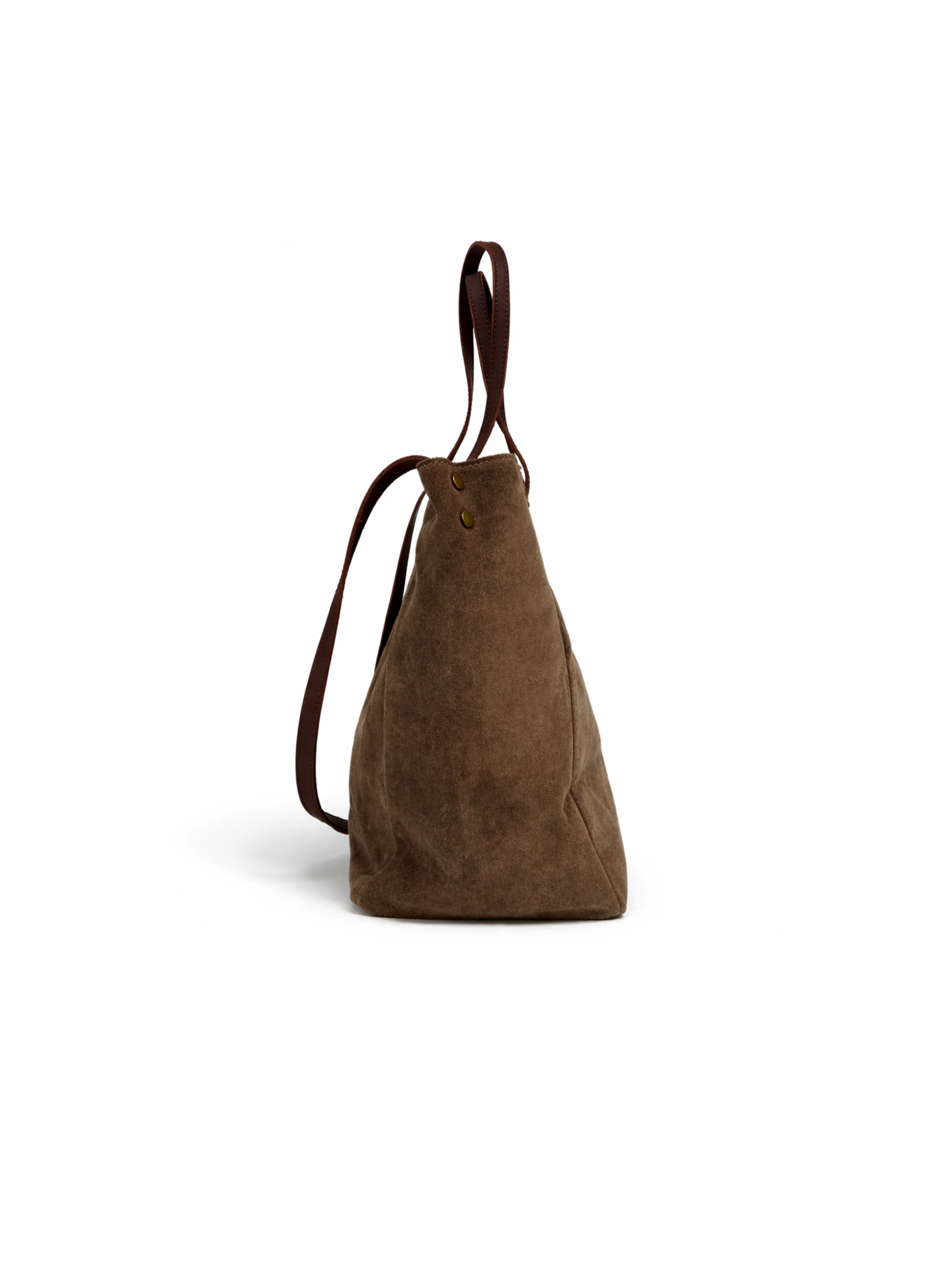 Borsa shopper Armoire marrone in suede - Image 2