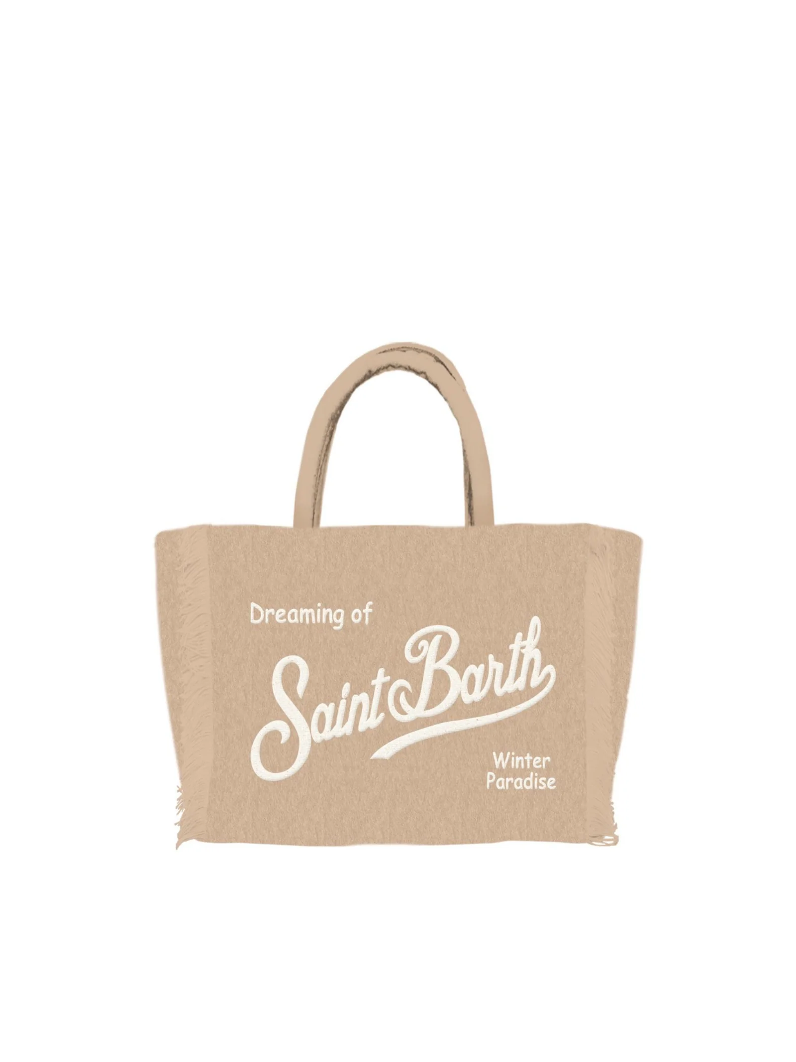 Borsa vanity "18 emb" Saint Barth beige