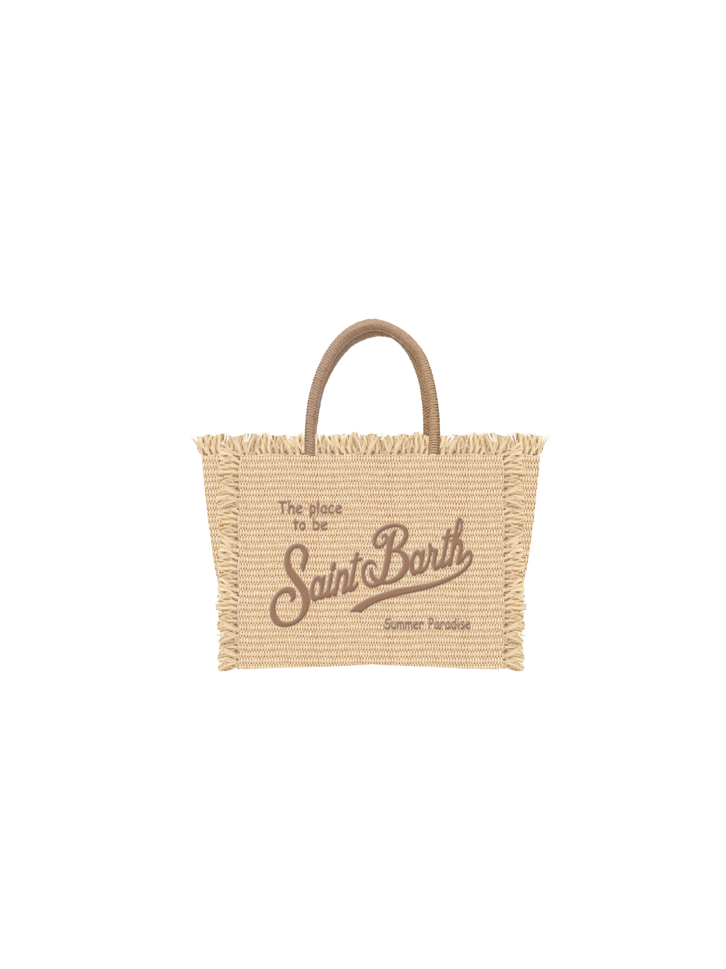 Borsa "Vanity Mini Straw N" Saint Barth beige