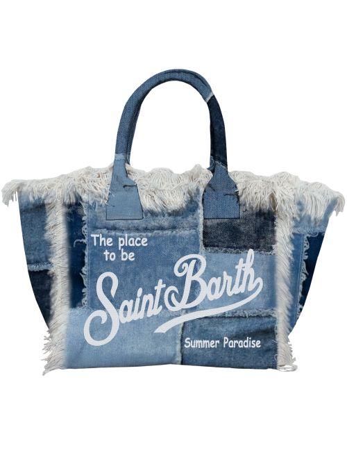 Borsa "Vanity" Saint Barth blu denim