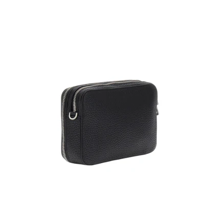 Borsello a doppia zip Guess nero con tracolla removibile - Image 2