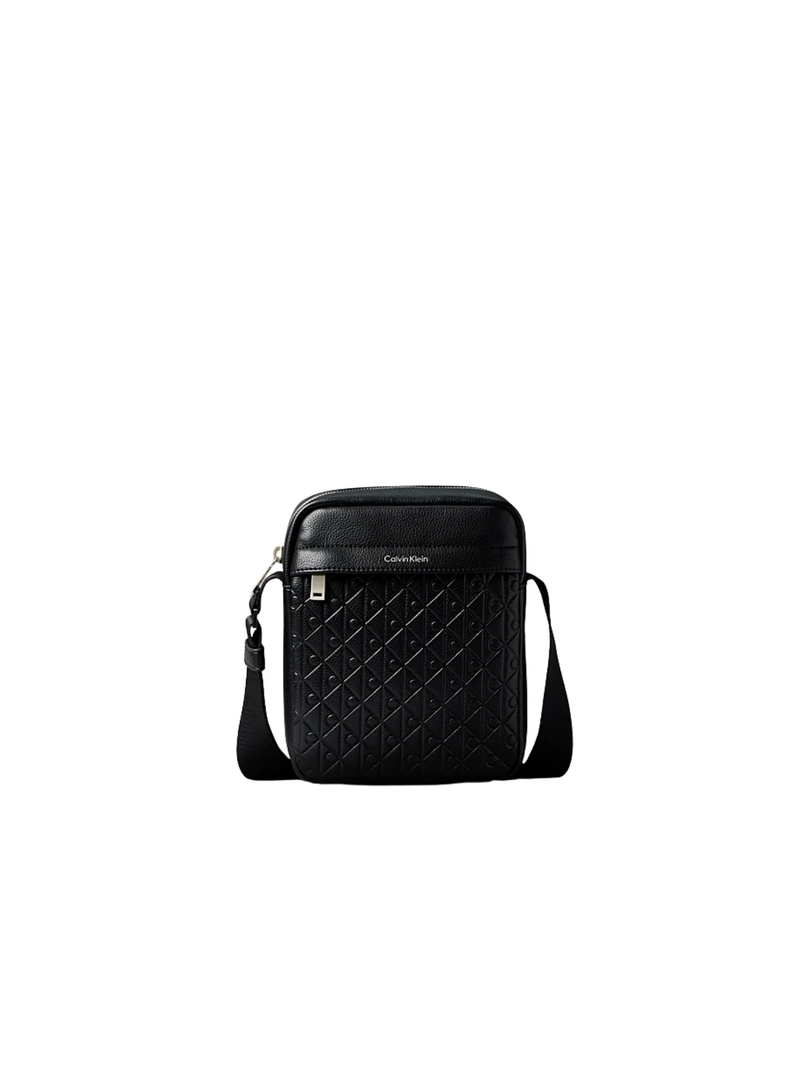Borsello Calvin Klein nero con monogram stampato all over