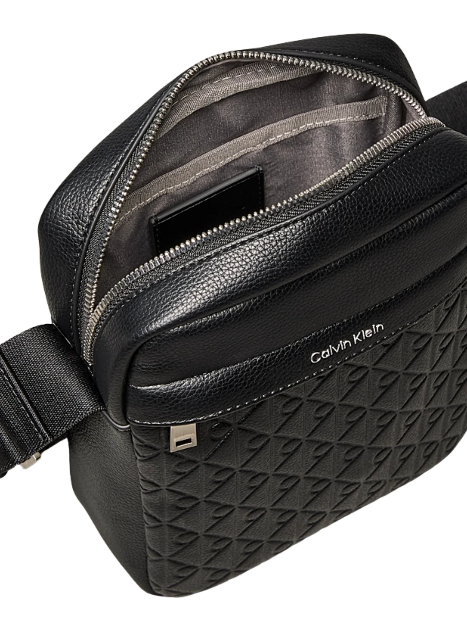 Borsello Calvin Klein nero con monogram stampato all over - Image 3