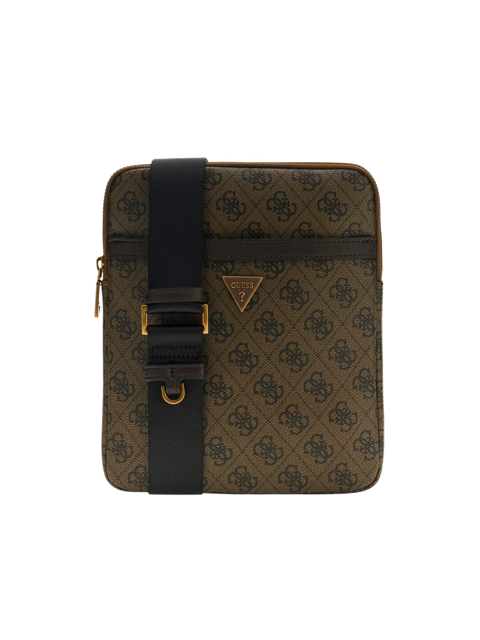 Borsello Guess marrone scuro con logo 4G all over