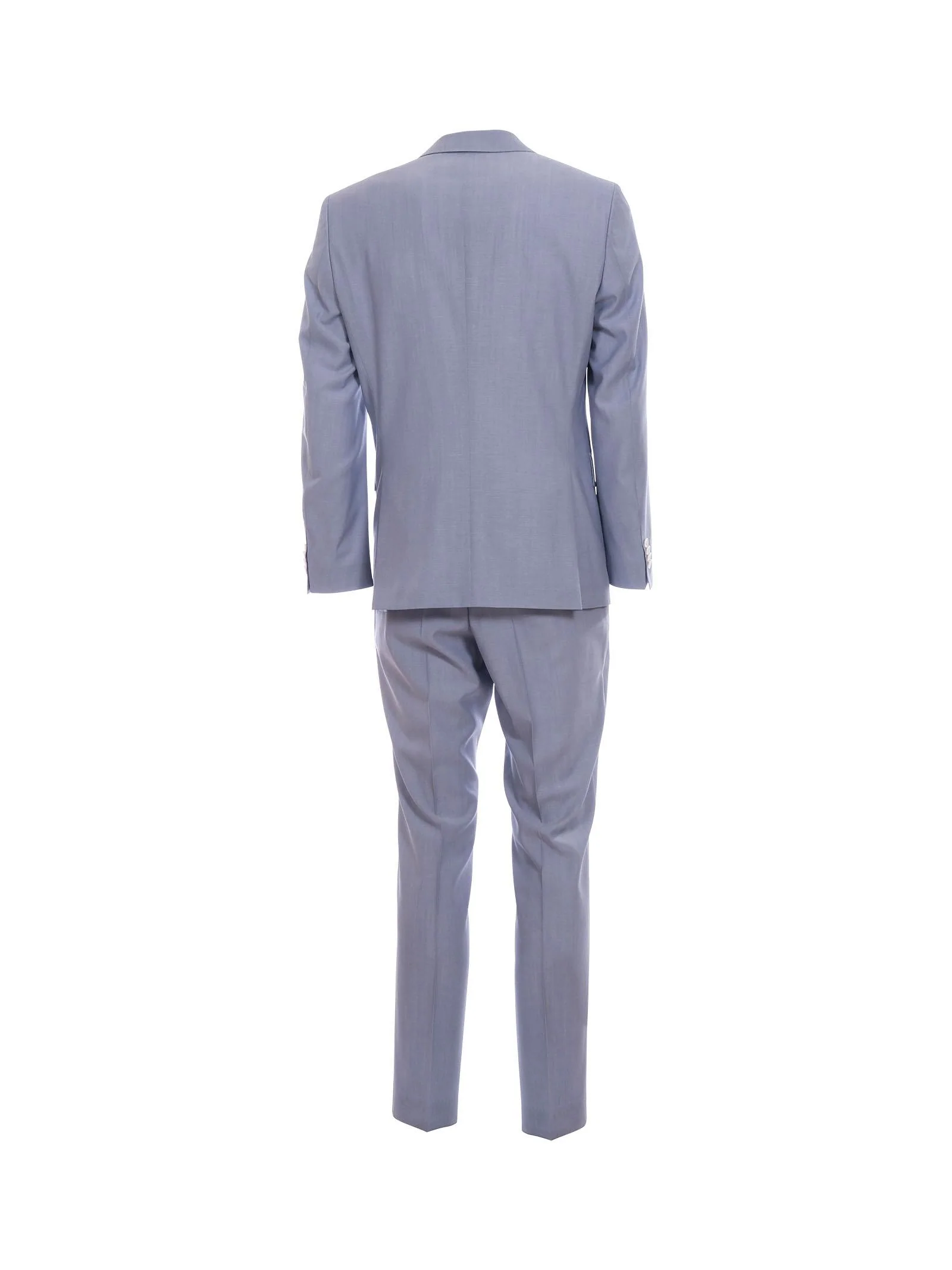 Abito Boss slim fit in misto lana celeste - Image 3