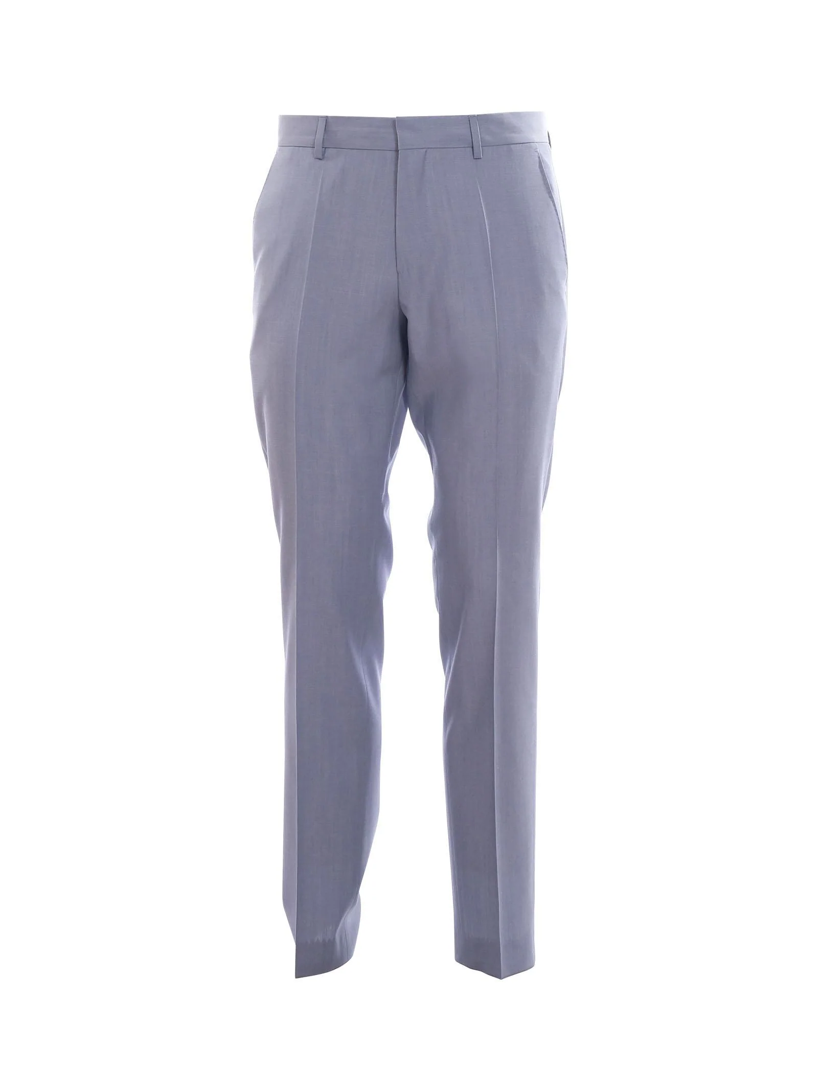 Abito Boss slim fit in misto lana celeste - Image 4
